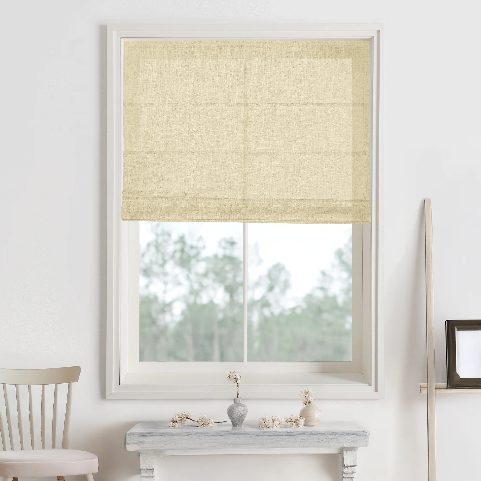 Kelly Linen Roman Shades & Blinds - Image 9
