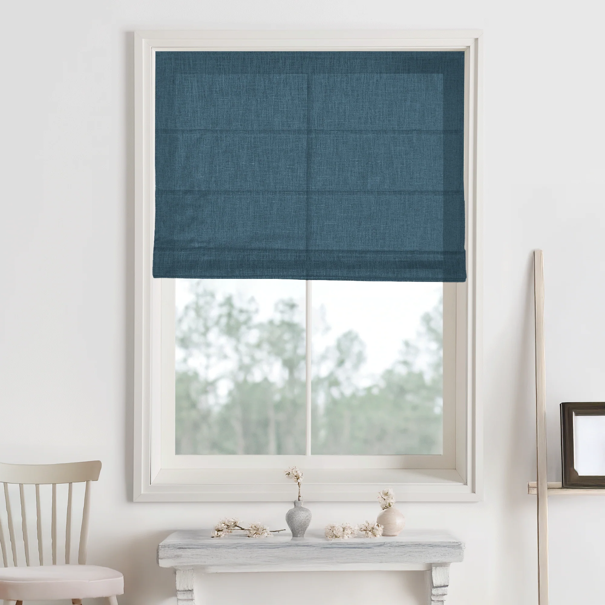 Kelly Linen Roman Shades & Blinds - Image 12