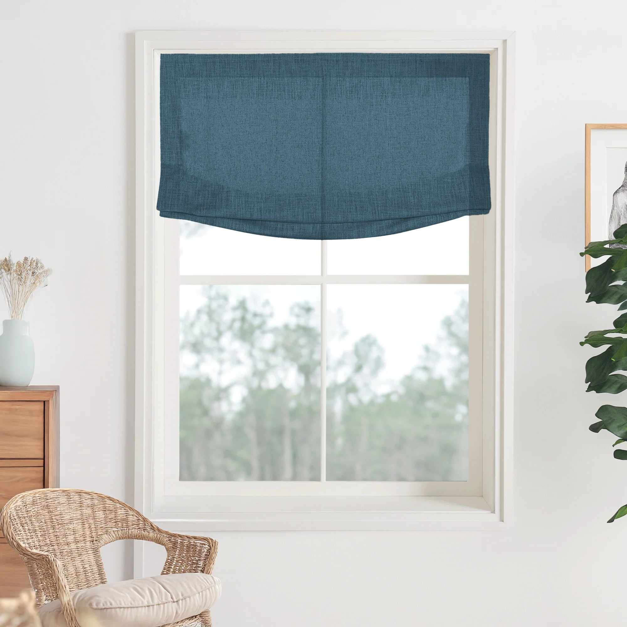 Kelly Linen Roman Shades & Blinds | Relaxed - Image 12