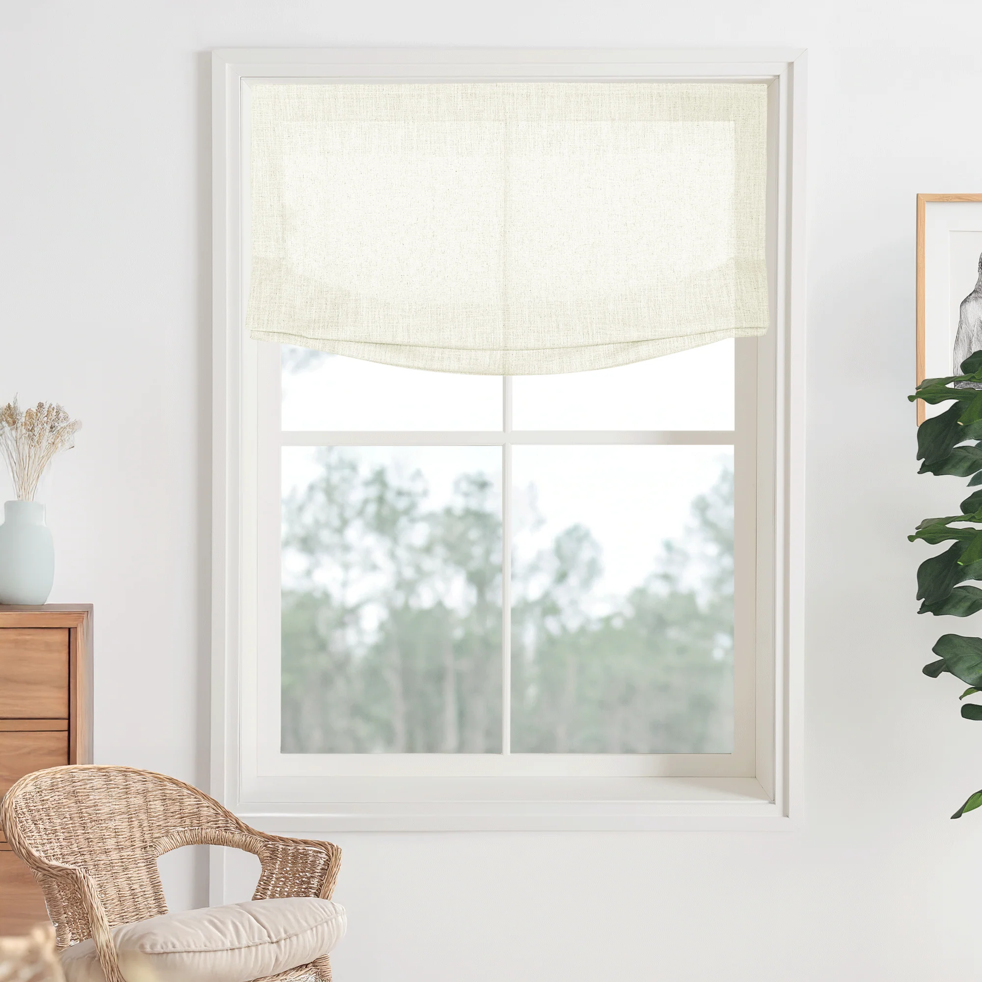 Kelly Linen Roman Shades & Blinds | Relaxed - Image 13