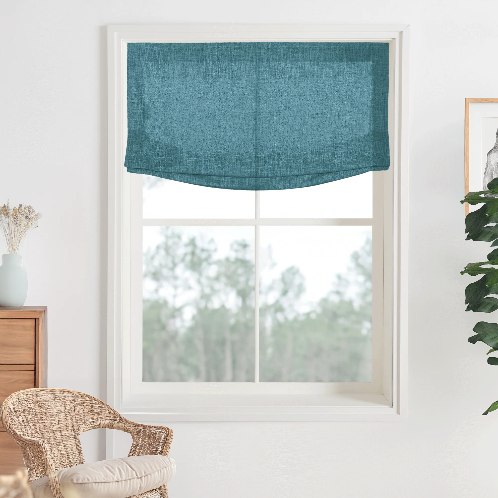 Kelly Linen Roman Shades & Blinds | Relaxed - Image 15