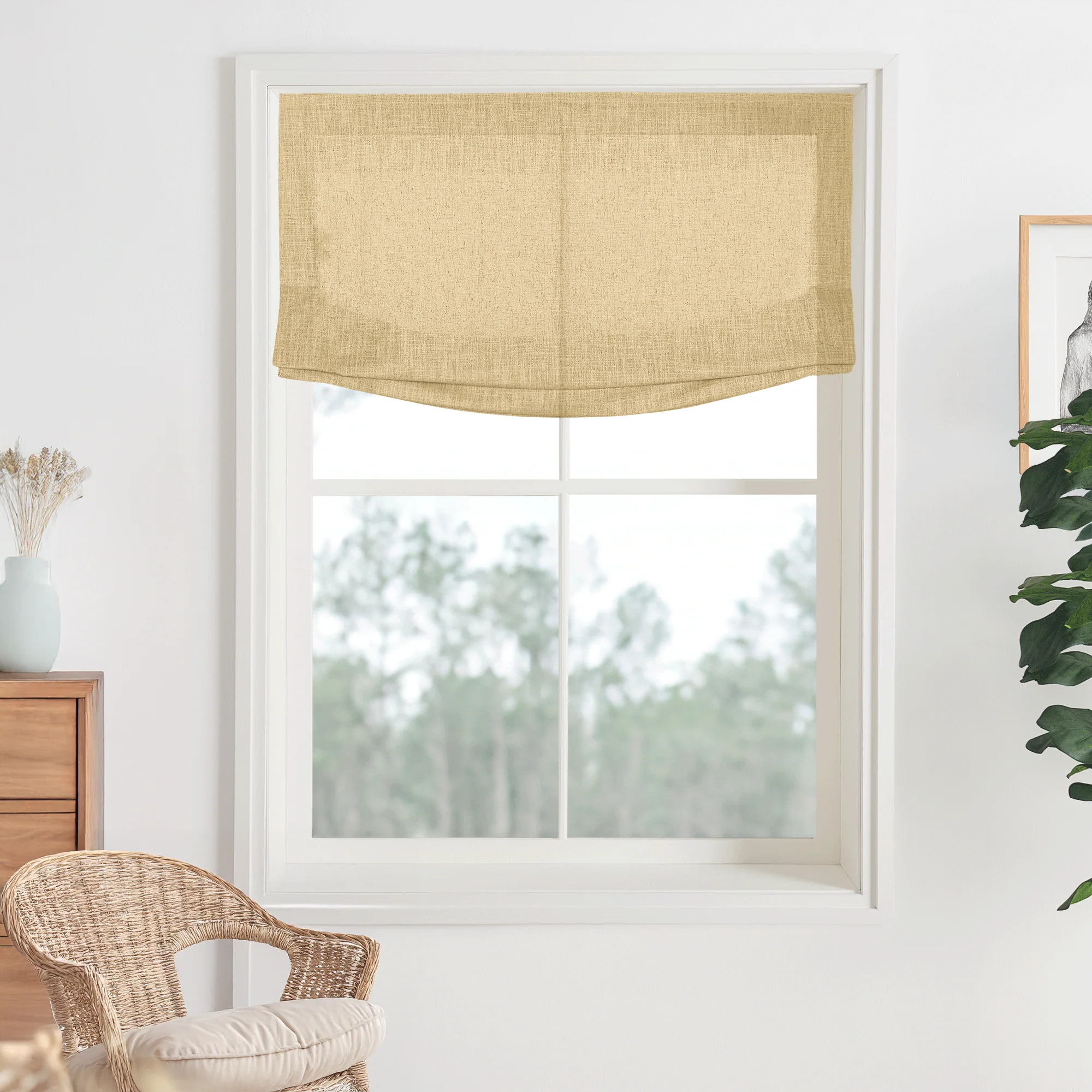 Kelly Linen Roman Shades & Blinds | Relaxed - Image 8