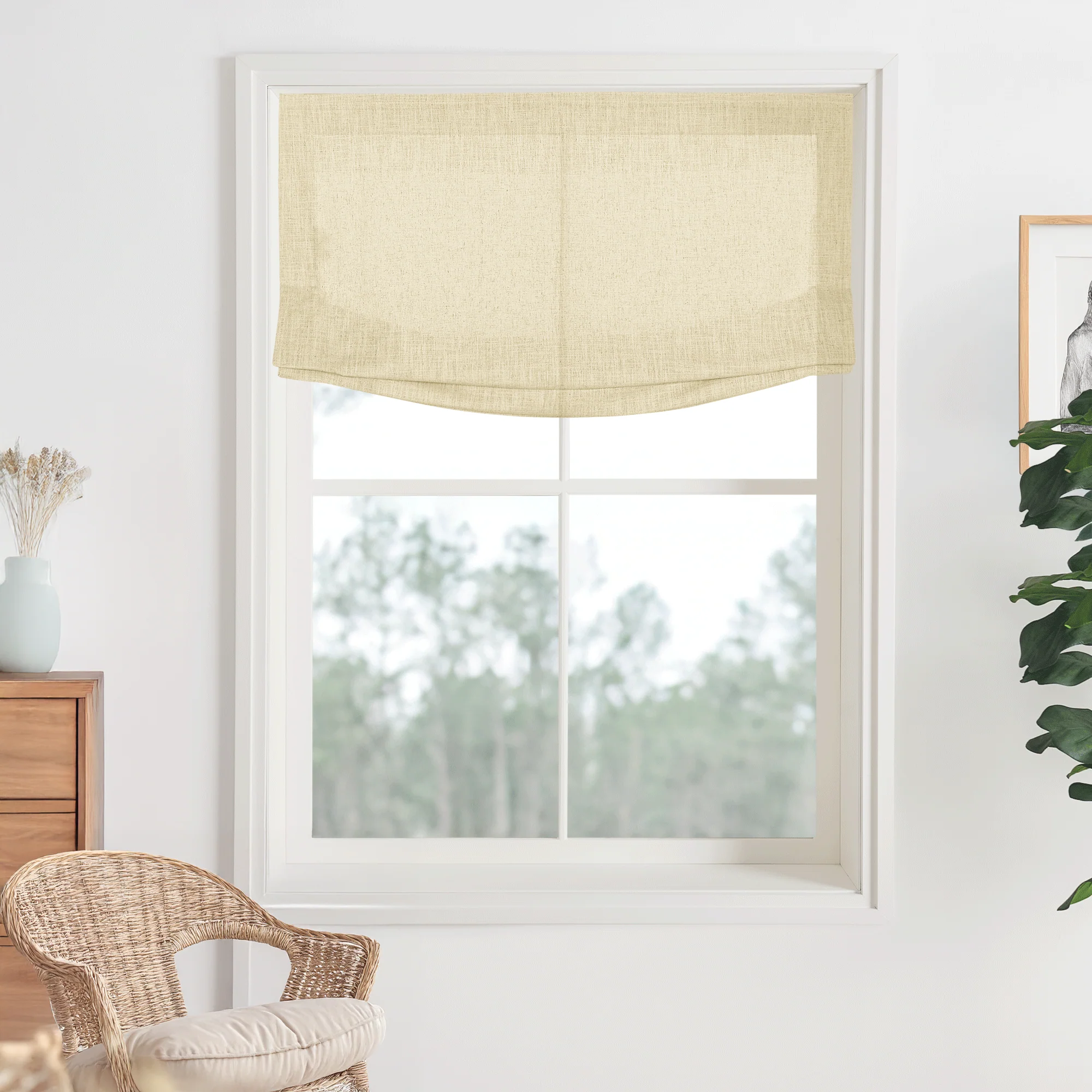Kelly Linen Roman Shades & Blinds | Relaxed - Image 9