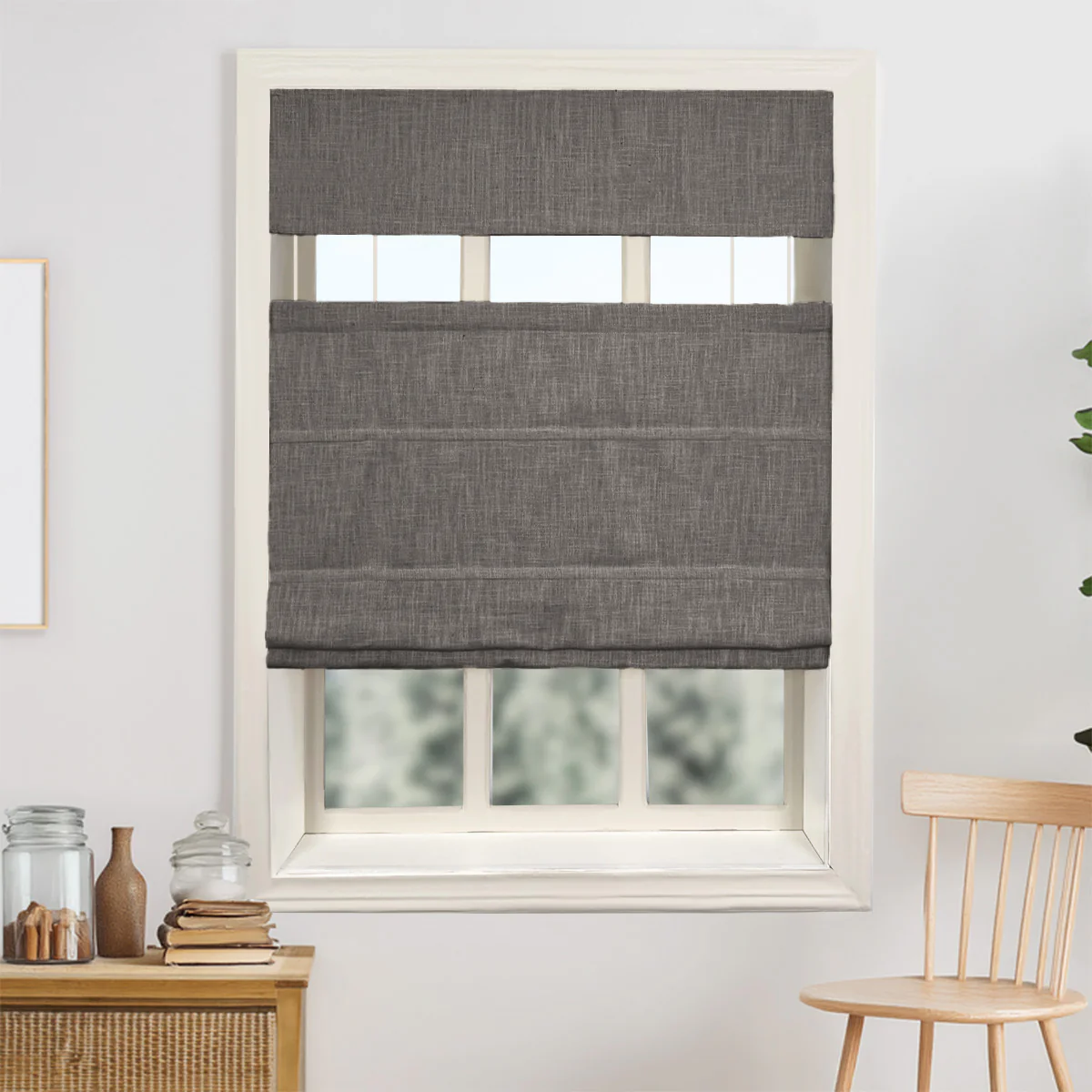 Kelly Linen Roman Shades & Blinds | Top Down Bottom Up - Image 11