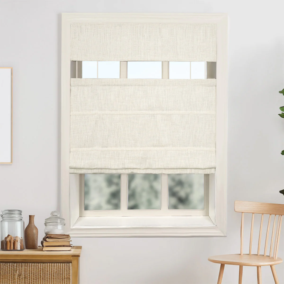 Kelly Linen Roman Shades & Blinds | Top Down Bottom Up - Image 7