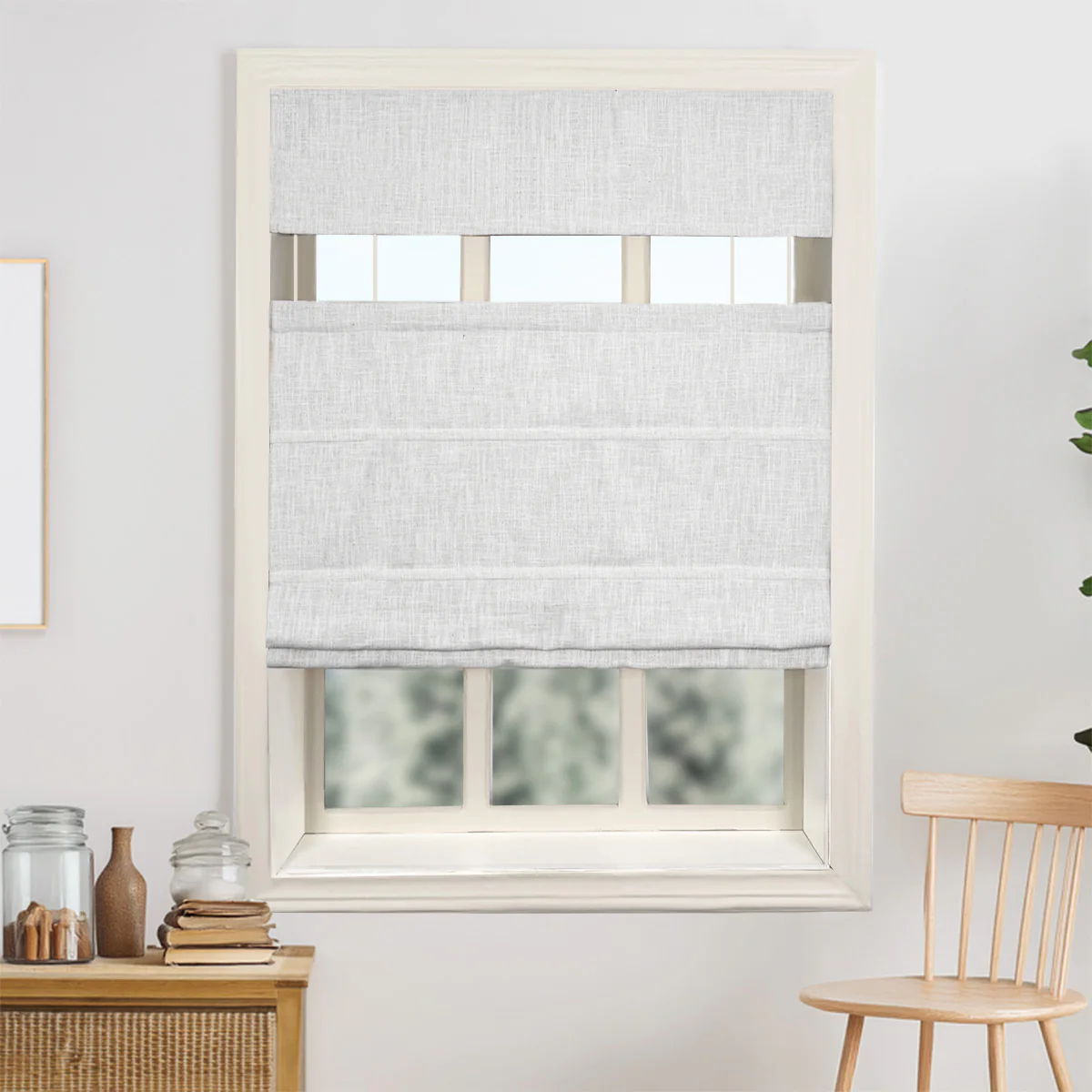Kelly Linen Roman Shades & Blinds | Top Down Bottom Up - Image 8