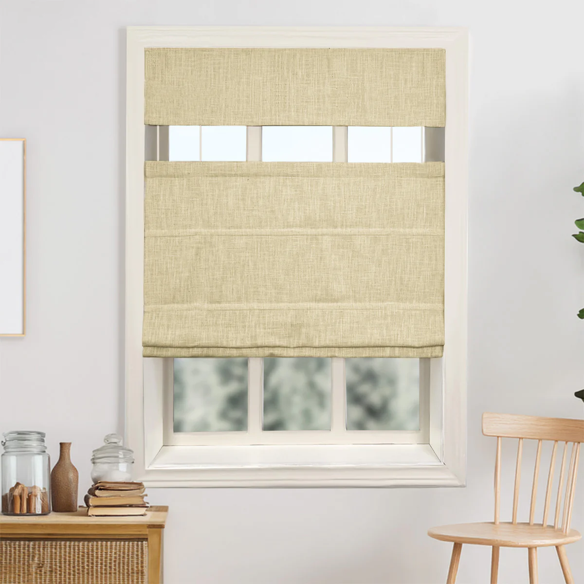 Kelly Linen Roman Shades & Blinds | Top Down Bottom Up - Image 9