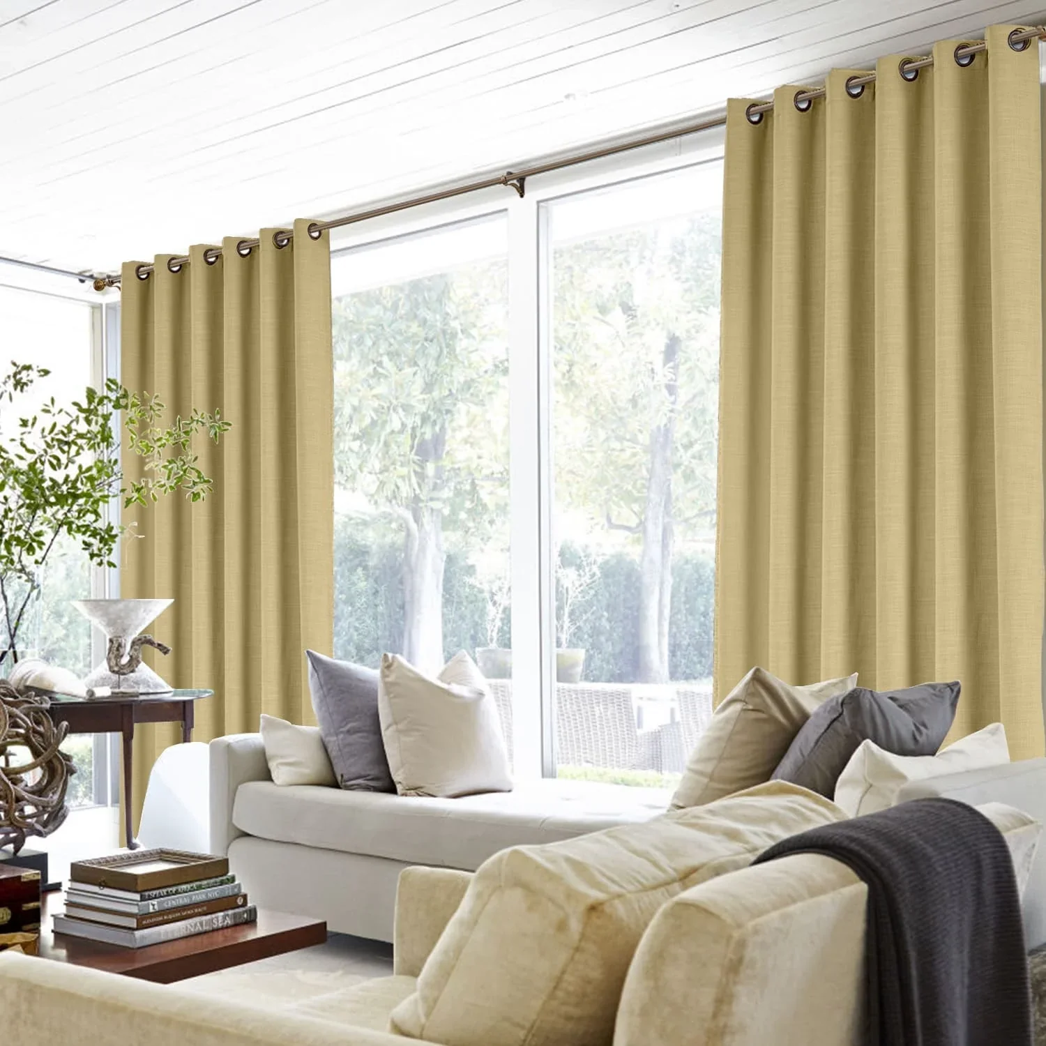 Lily Linen Curtains & Drapes Grommet - Image 46