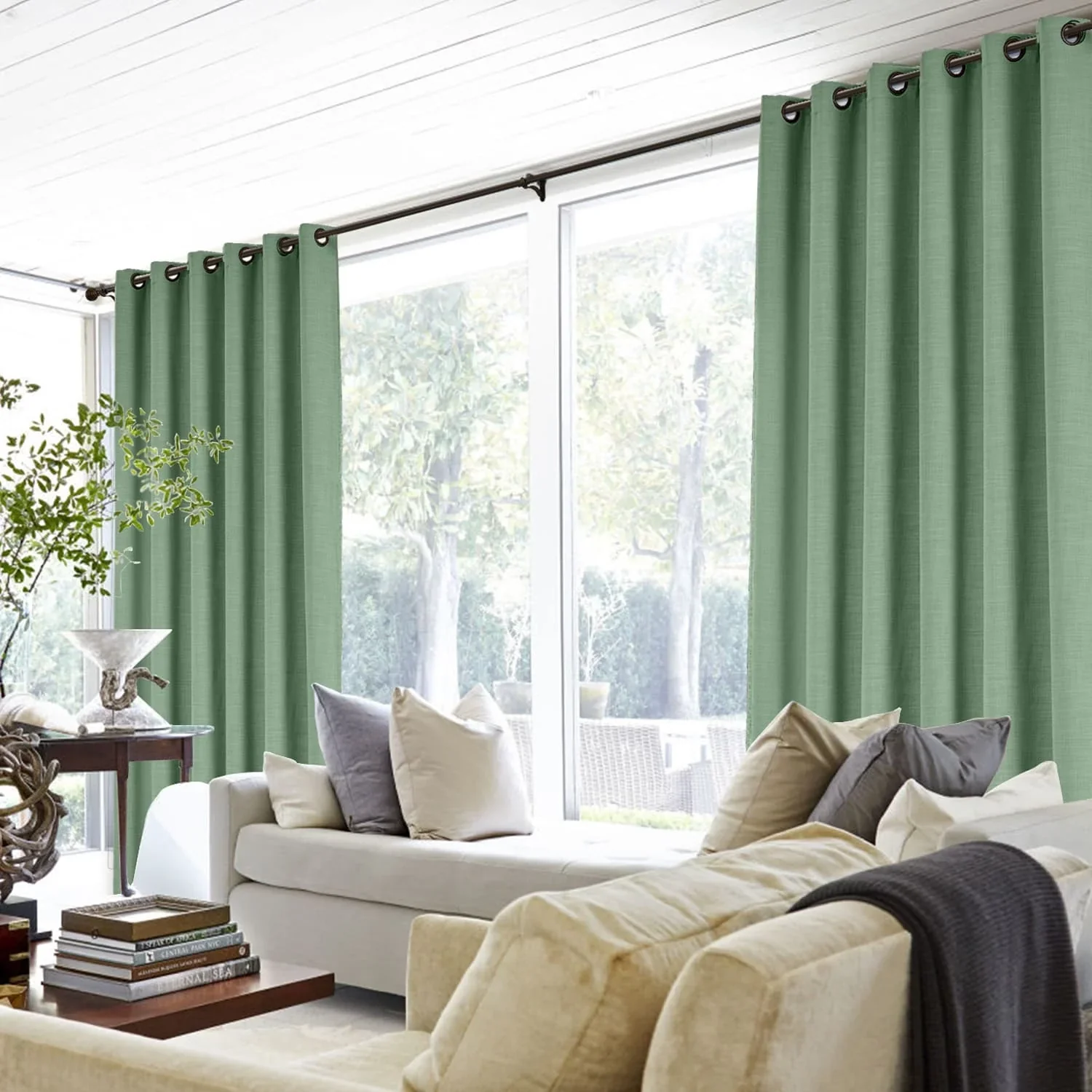 Lily Linen Curtains & Drapes Grommet - Image 51