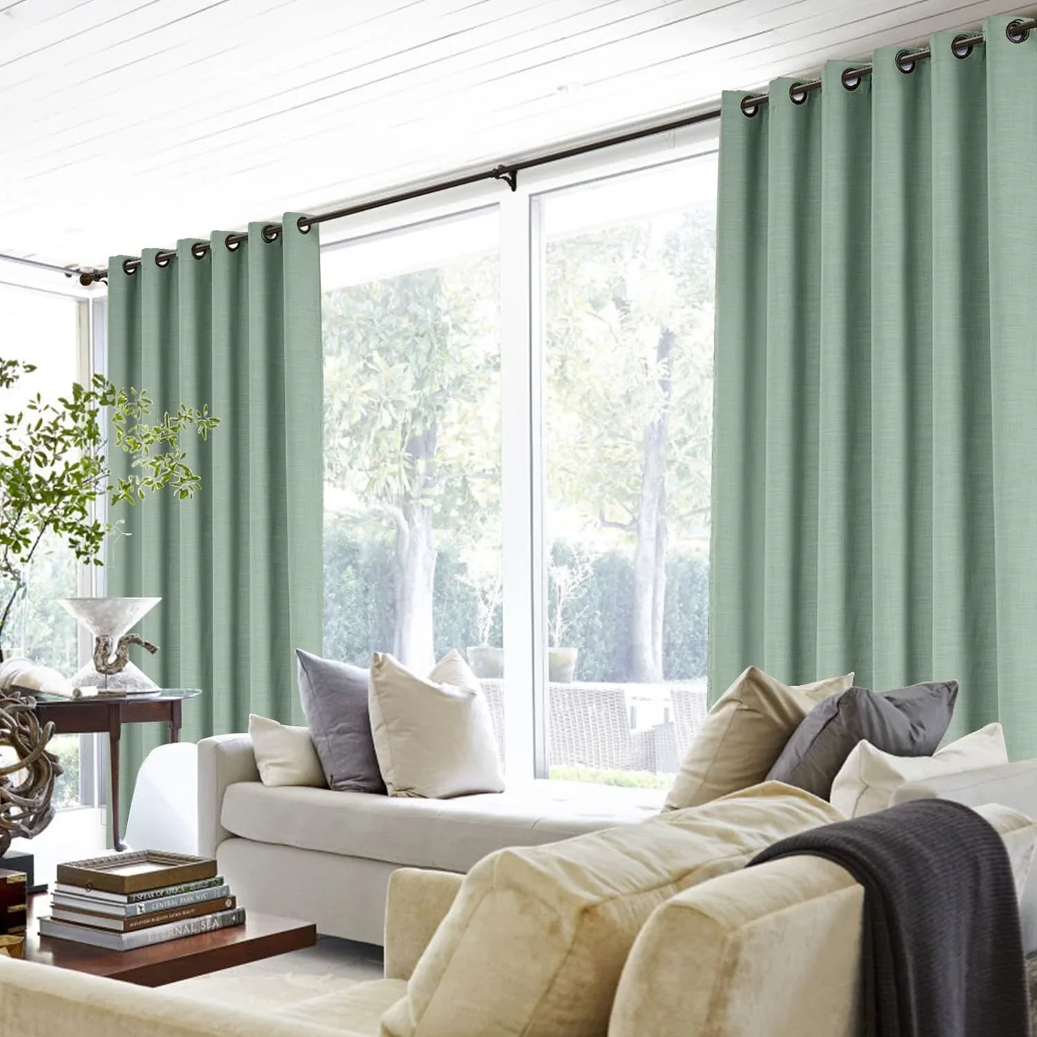 Lily Linen Curtains & Drapes Grommet - Image 52