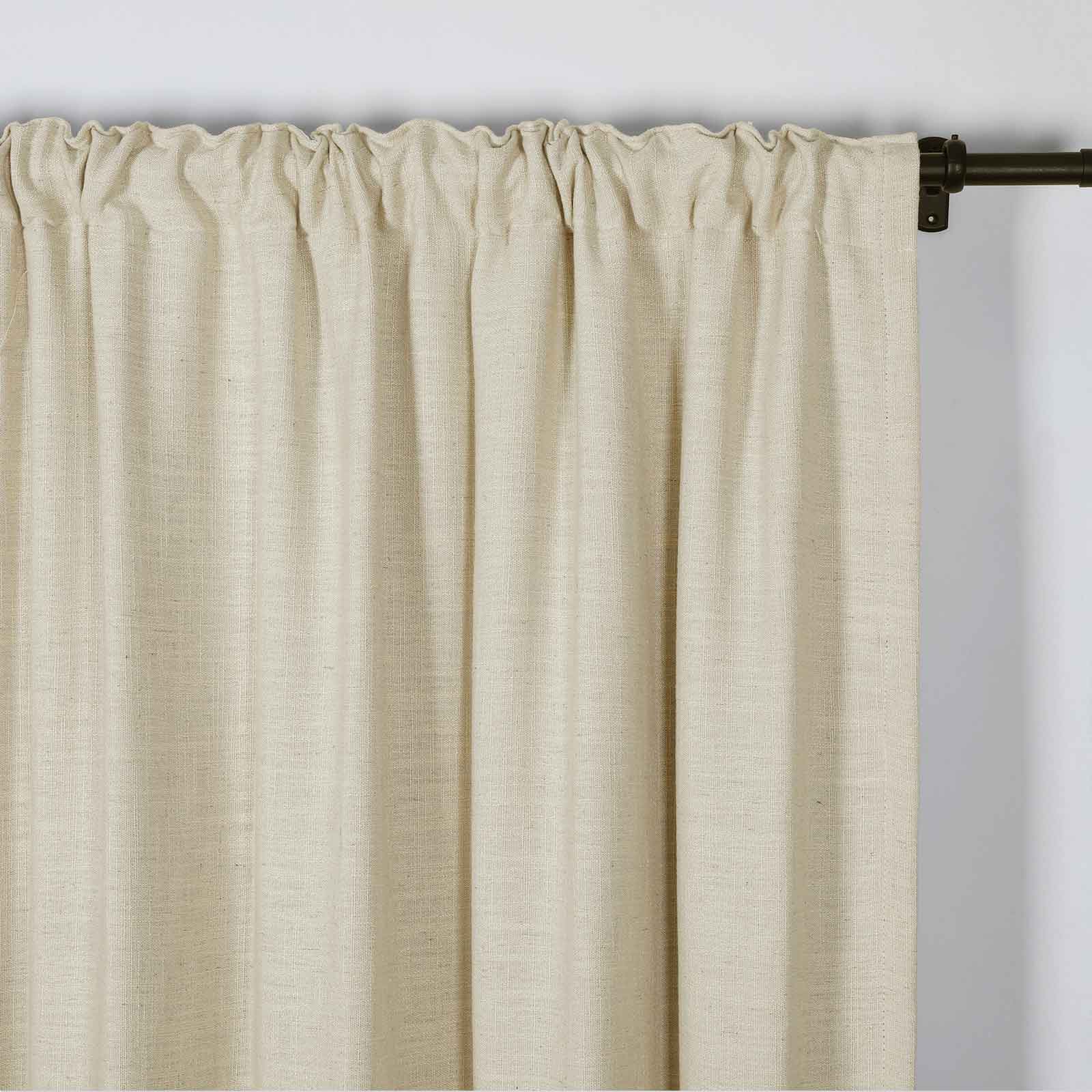 Kelly Linen Blend Curtains & Drapes Soft Top - Image 4