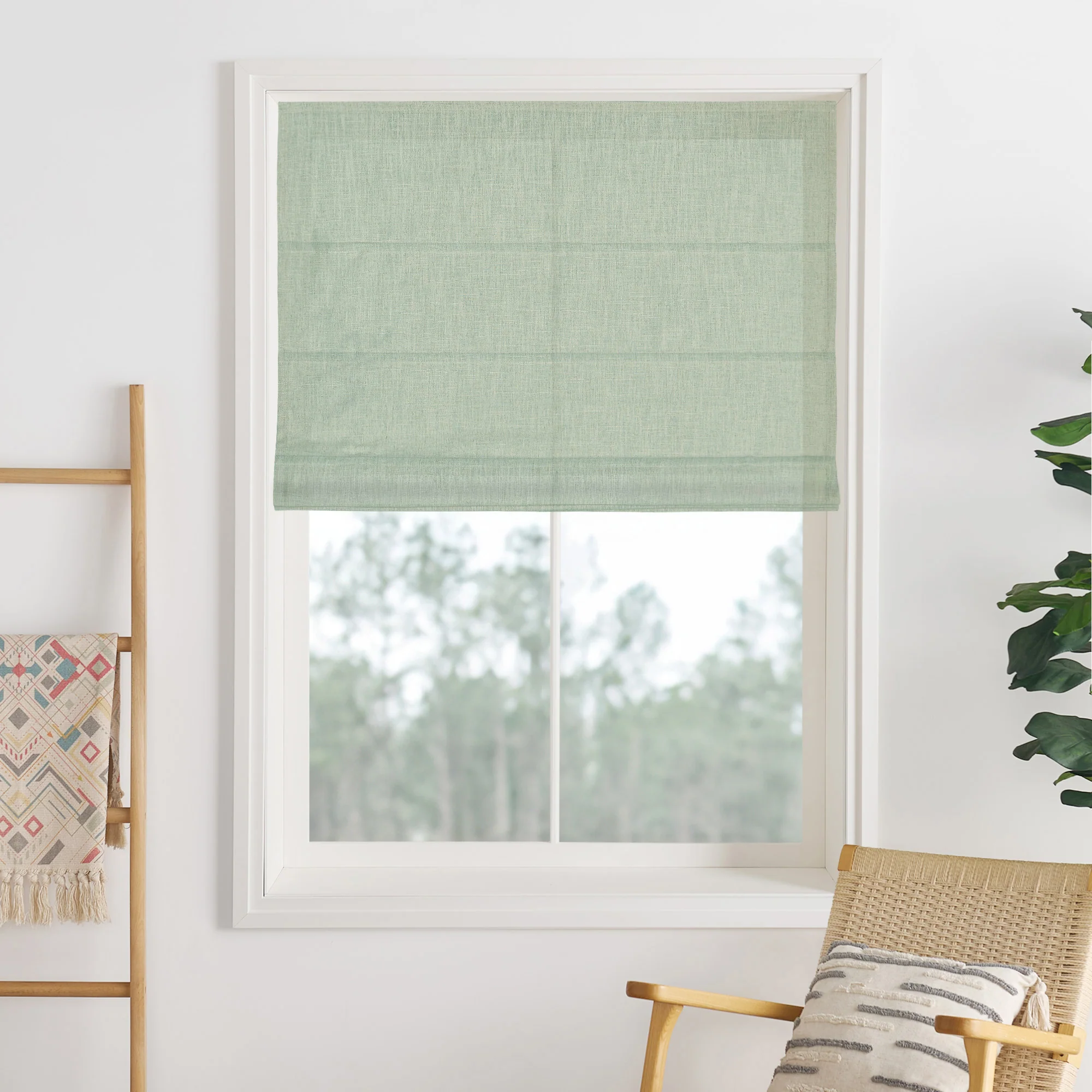 Lily Linen Roman Shades & Blinds - Image 49
