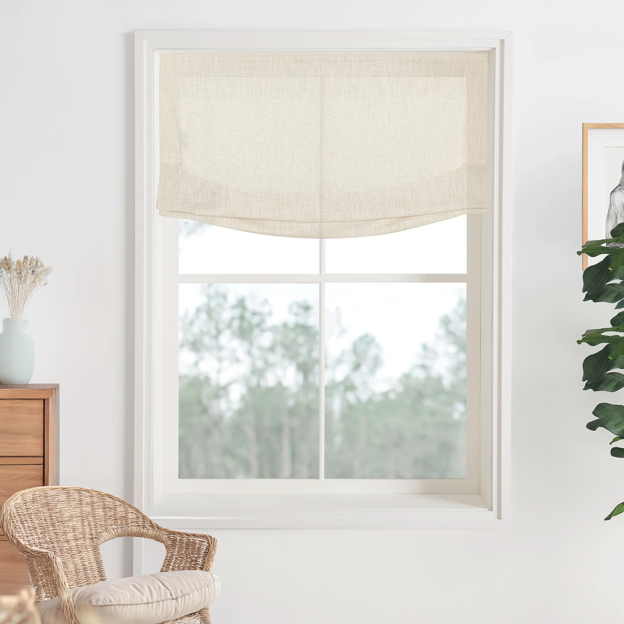Lily Linen Roman Shades & Blinds | Relaxed - Image 14