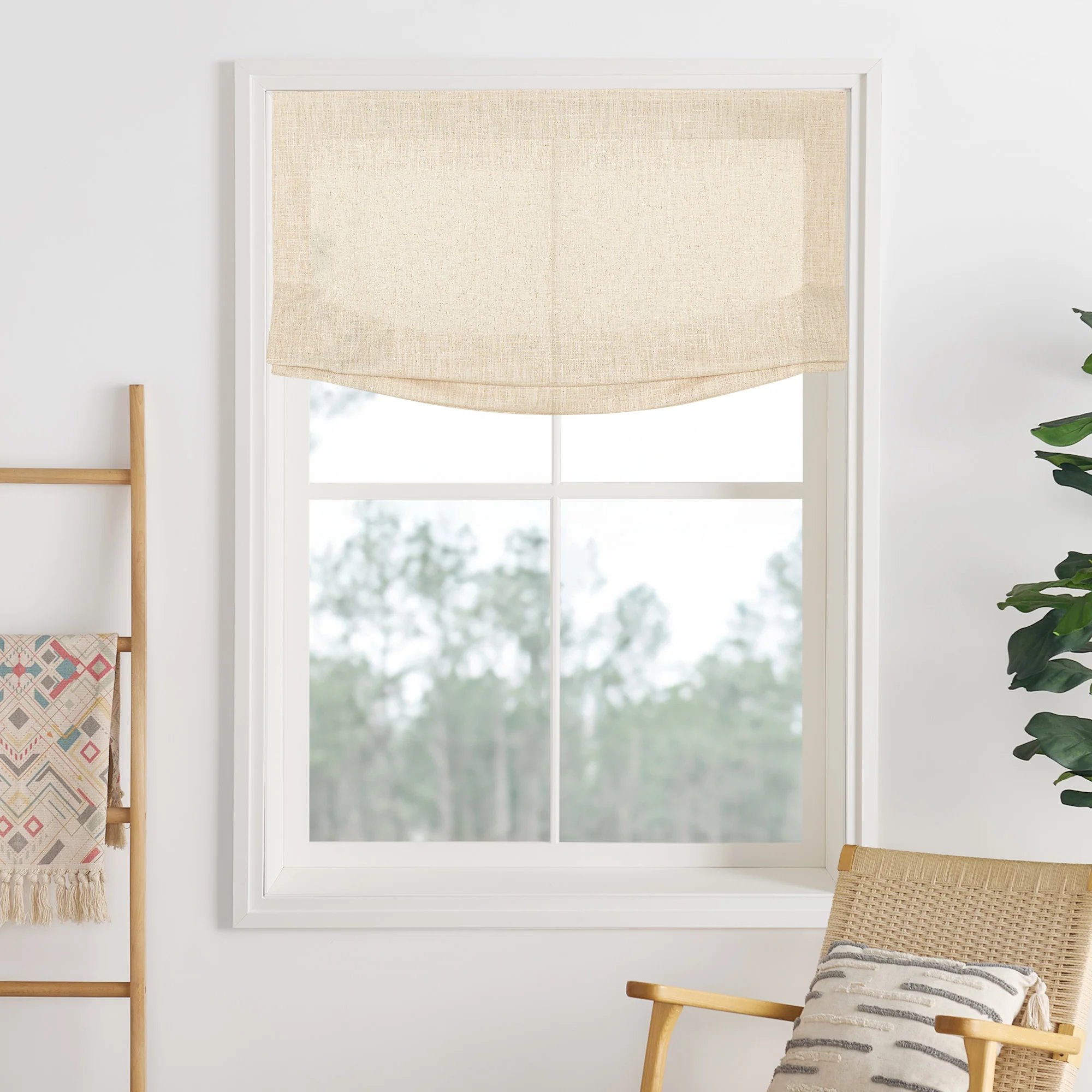 Lily Linen Roman Shades & Blinds | Relaxed - Image 29