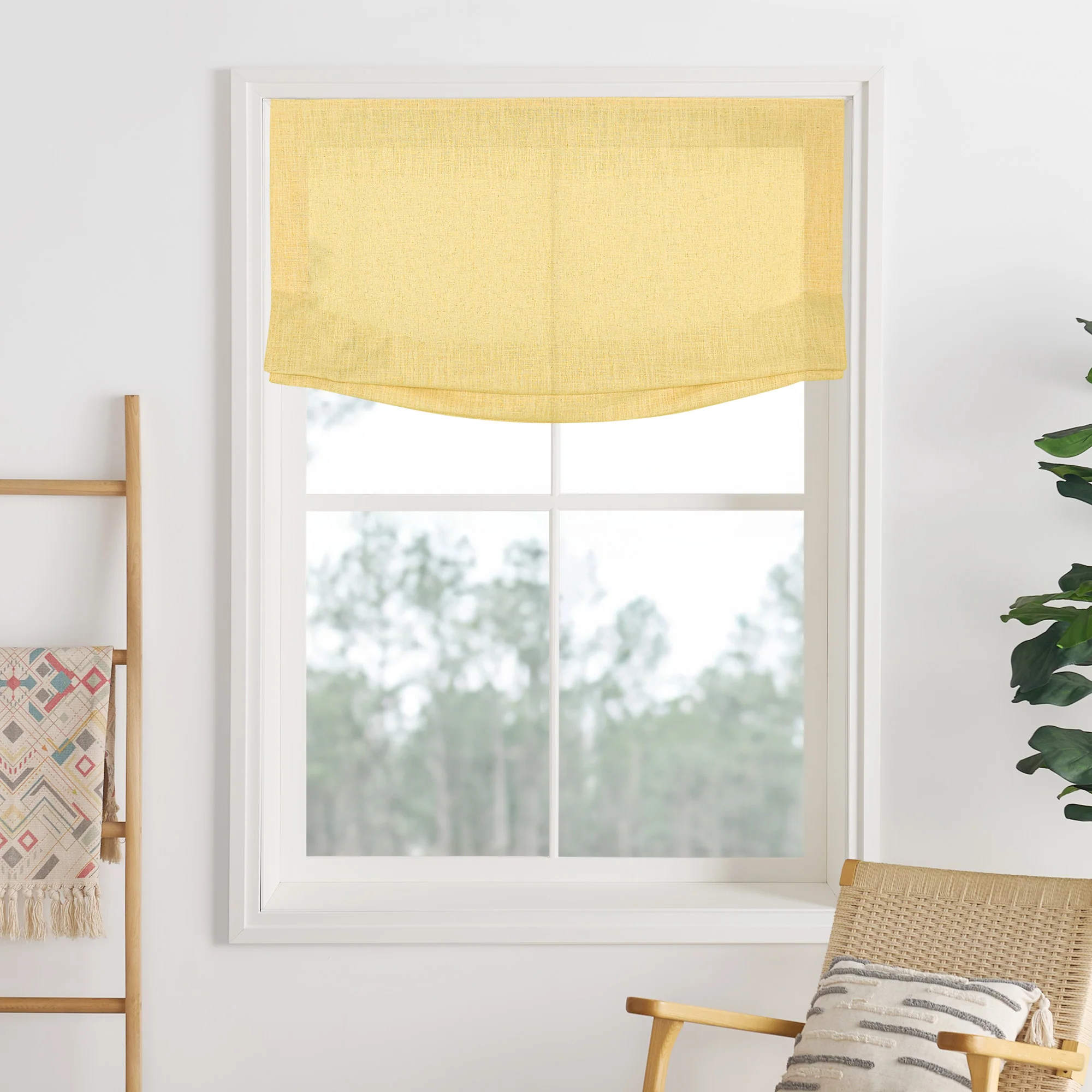 Liz Linen Herringbone Roman Shades & Blinds  | Relaxed - Image 17