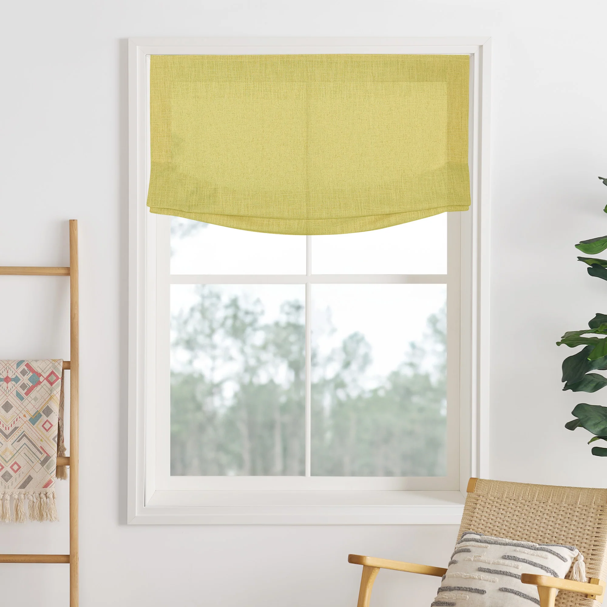 Liz Linen Herringbone Roman Shades & Blinds  | Relaxed - Image 18