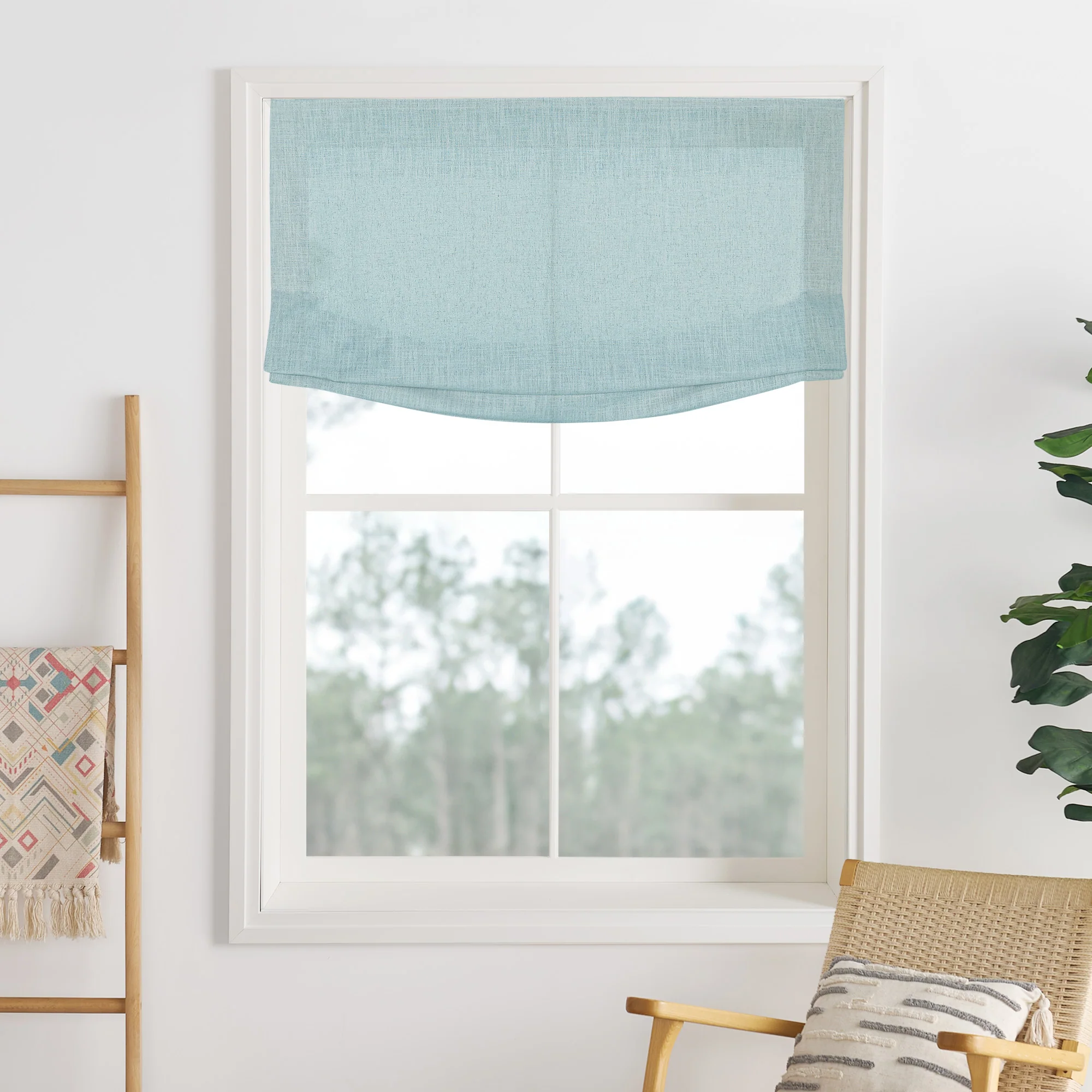 Liz Linen Herringbone Roman Shades & Blinds  | Relaxed - Image 23