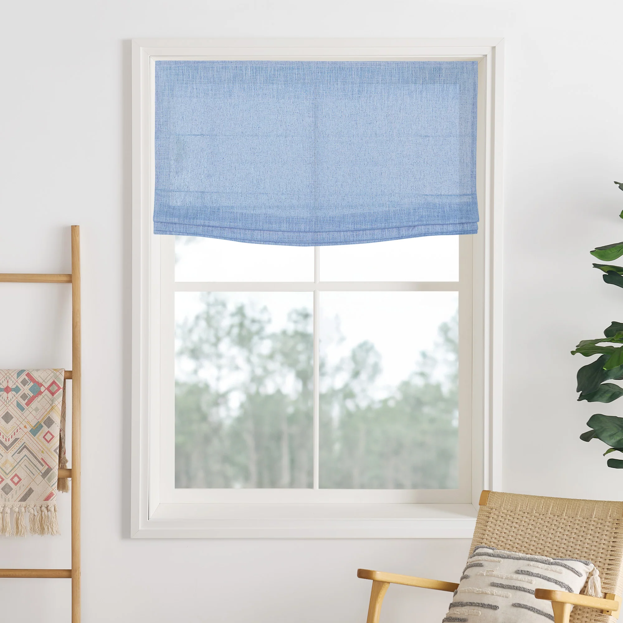 Liz Linen Herringbone Roman Shades & Blinds  | Relaxed - Image 24