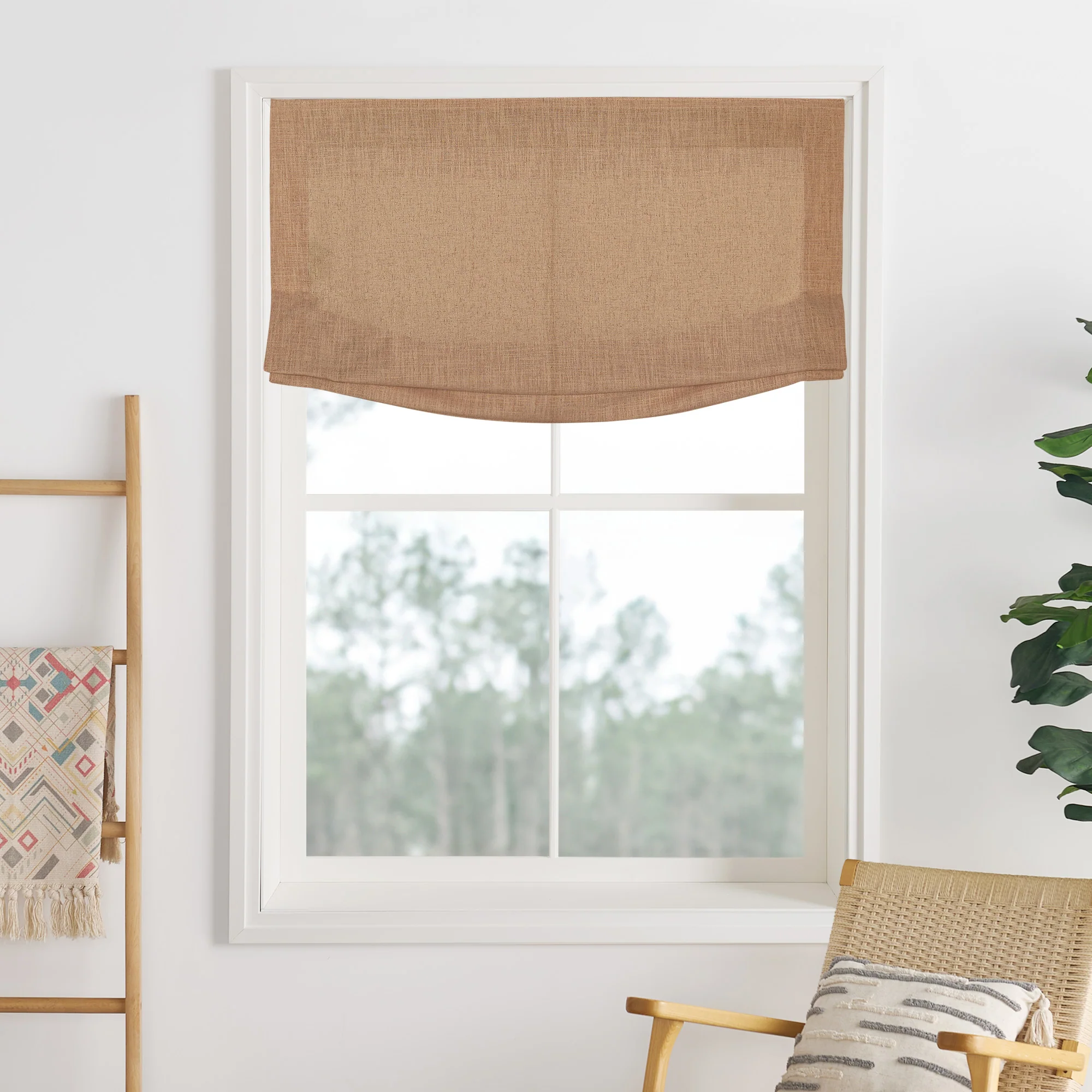 Liz Linen Herringbone Roman Shades & Blinds  | Relaxed - Image 26
