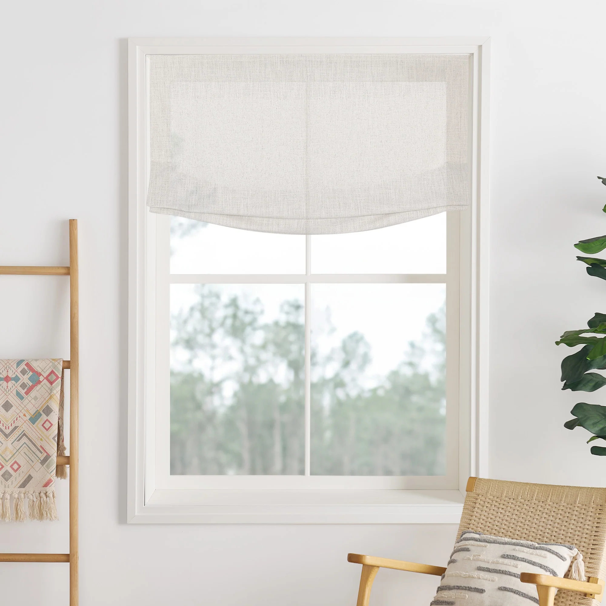 Liz Linen Herringbone Roman Shades & Blinds  | Relaxed - Image 32