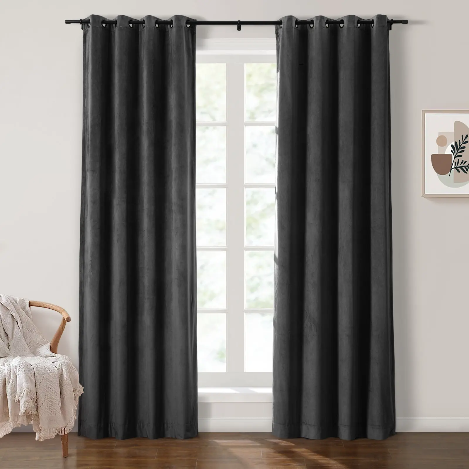Maillard Velvet Curtains & Drapes Grommet - Image 105