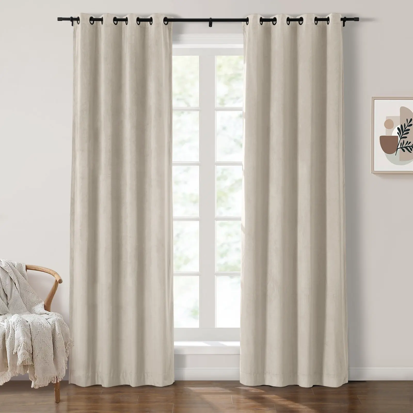 Maillard Velvet Curtains & Drapes Grommet - Image 49