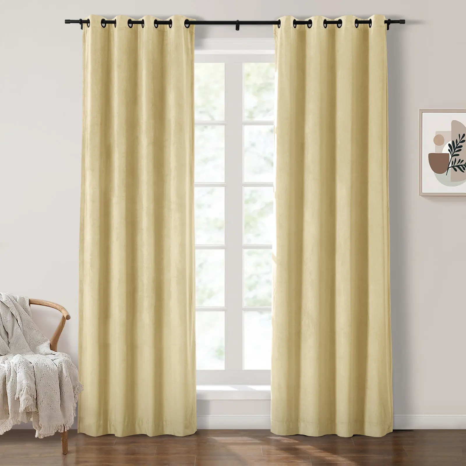 Maillard Velvet Curtains & Drapes Grommet - Image 50