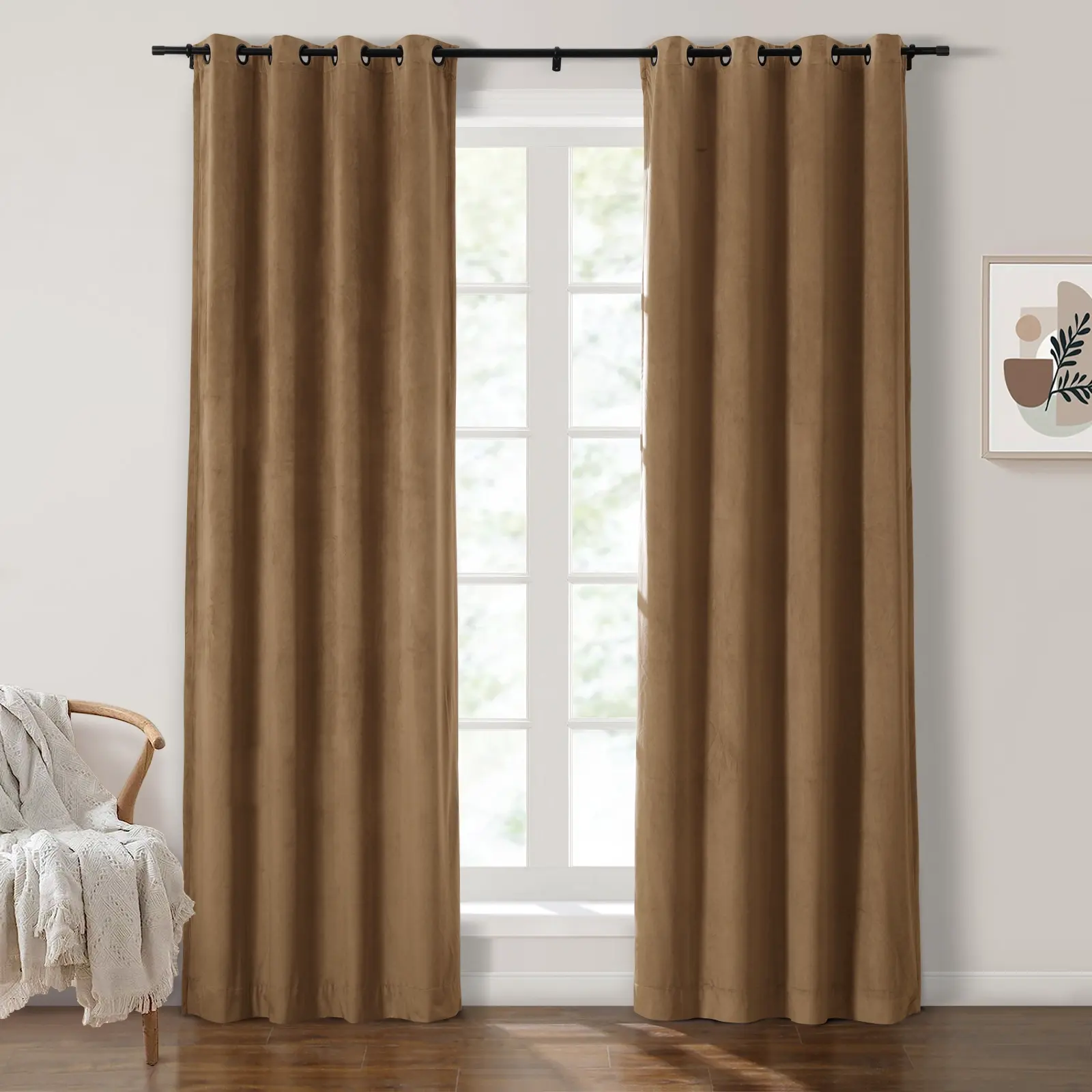 Maillard Velvet Curtains & Drapes Grommet - Image 55