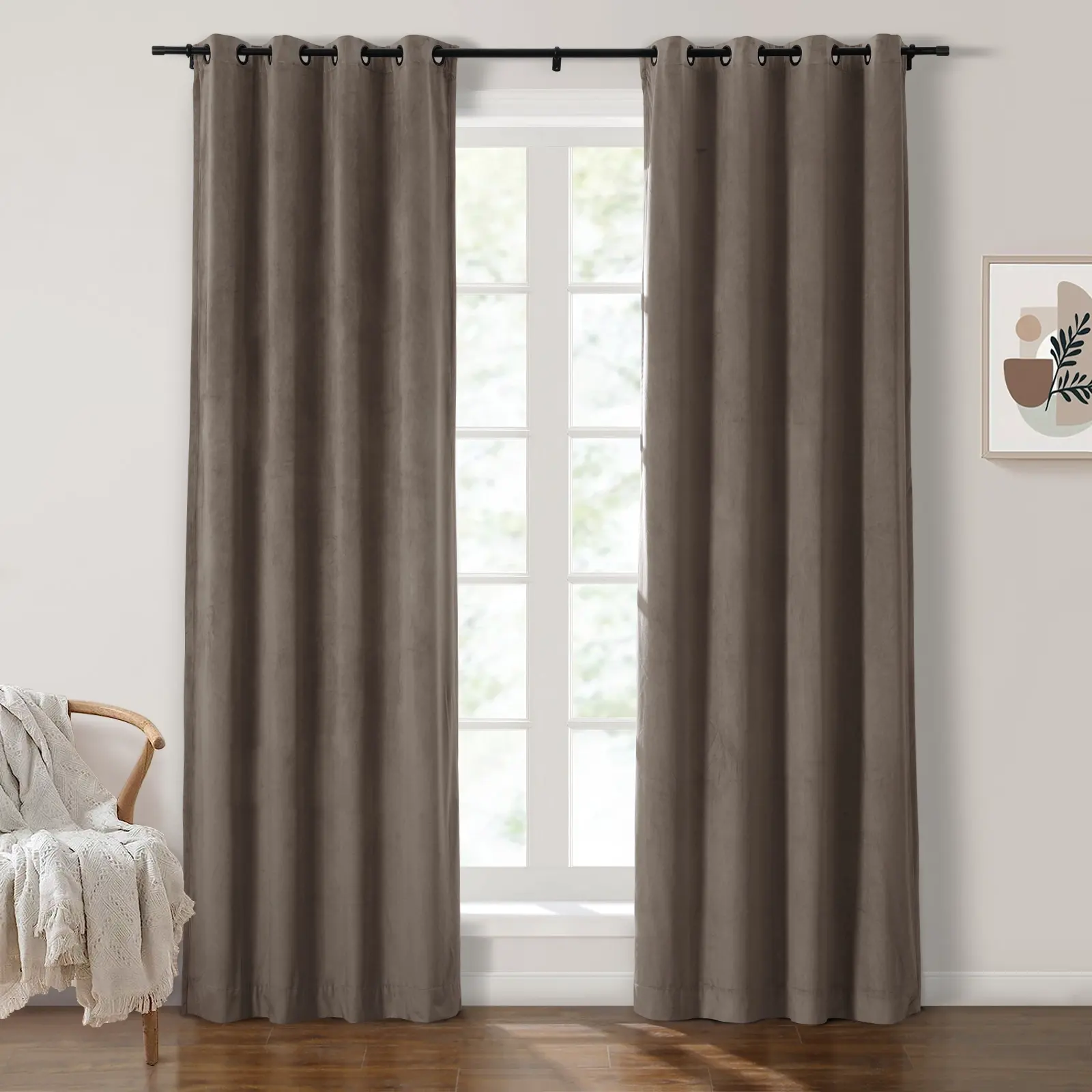 Maillard Velvet Curtains & Drapes Grommet - Image 56
