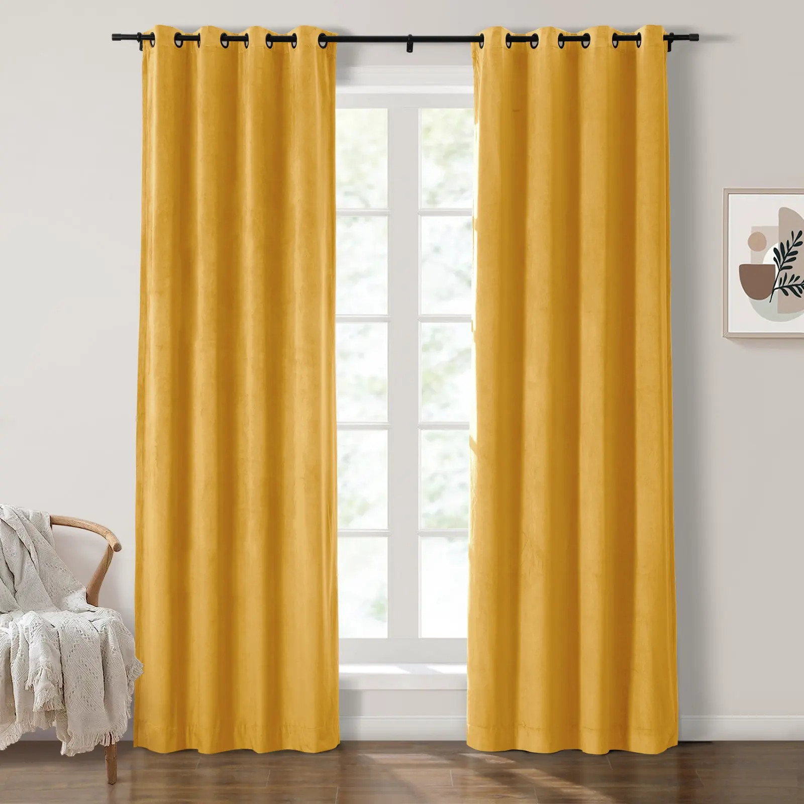 Maillard Velvet Curtains & Drapes Grommet - Image 58