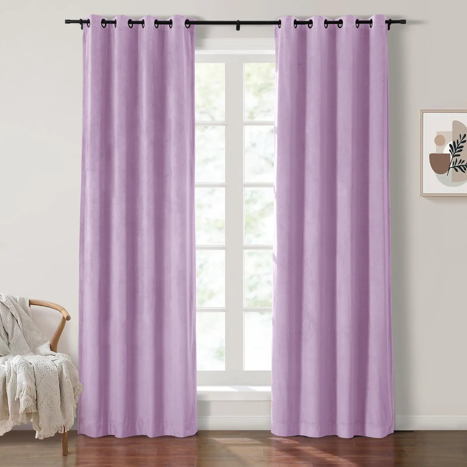 Maillard Velvet Curtains & Drapes Grommet - Image 60