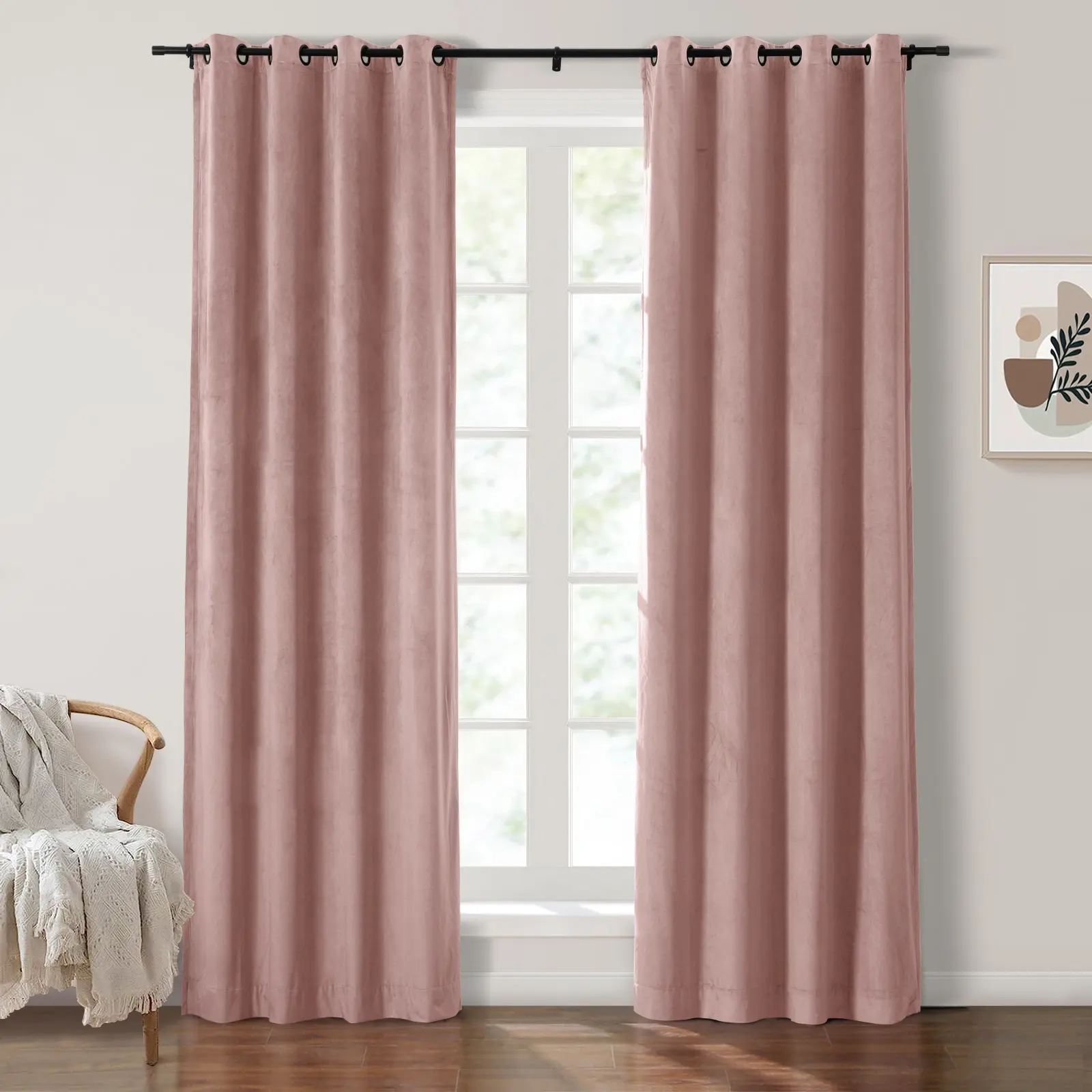 Maillard Velvet Curtains & Drapes Grommet - Image 61