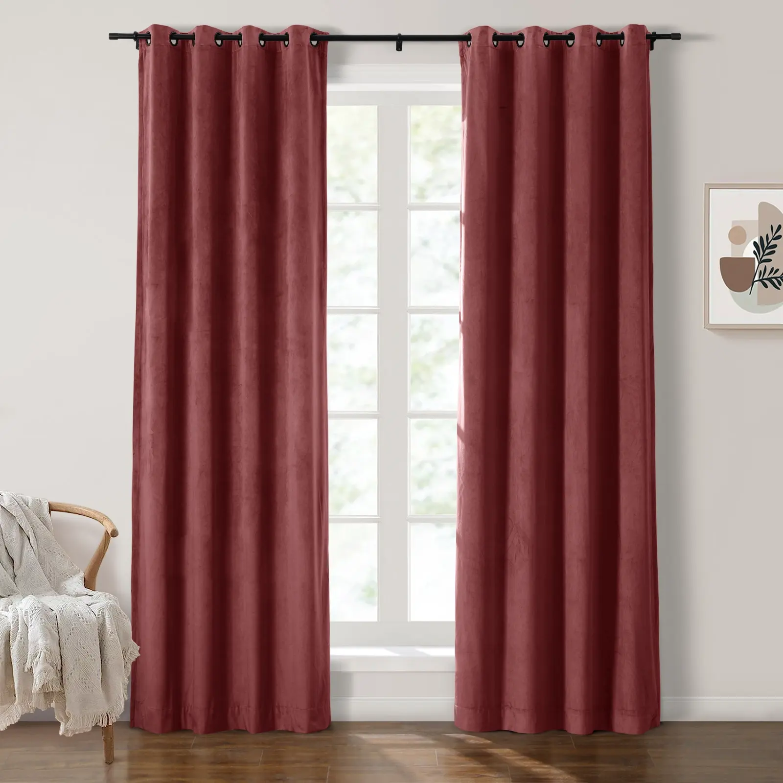 Maillard Velvet Curtains & Drapes Grommet - Image 65