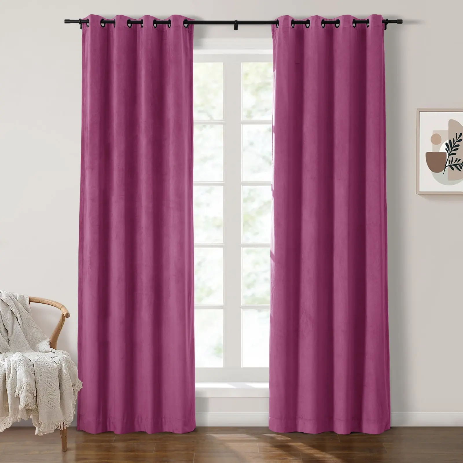 Maillard Velvet Curtains & Drapes Grommet - Image 66