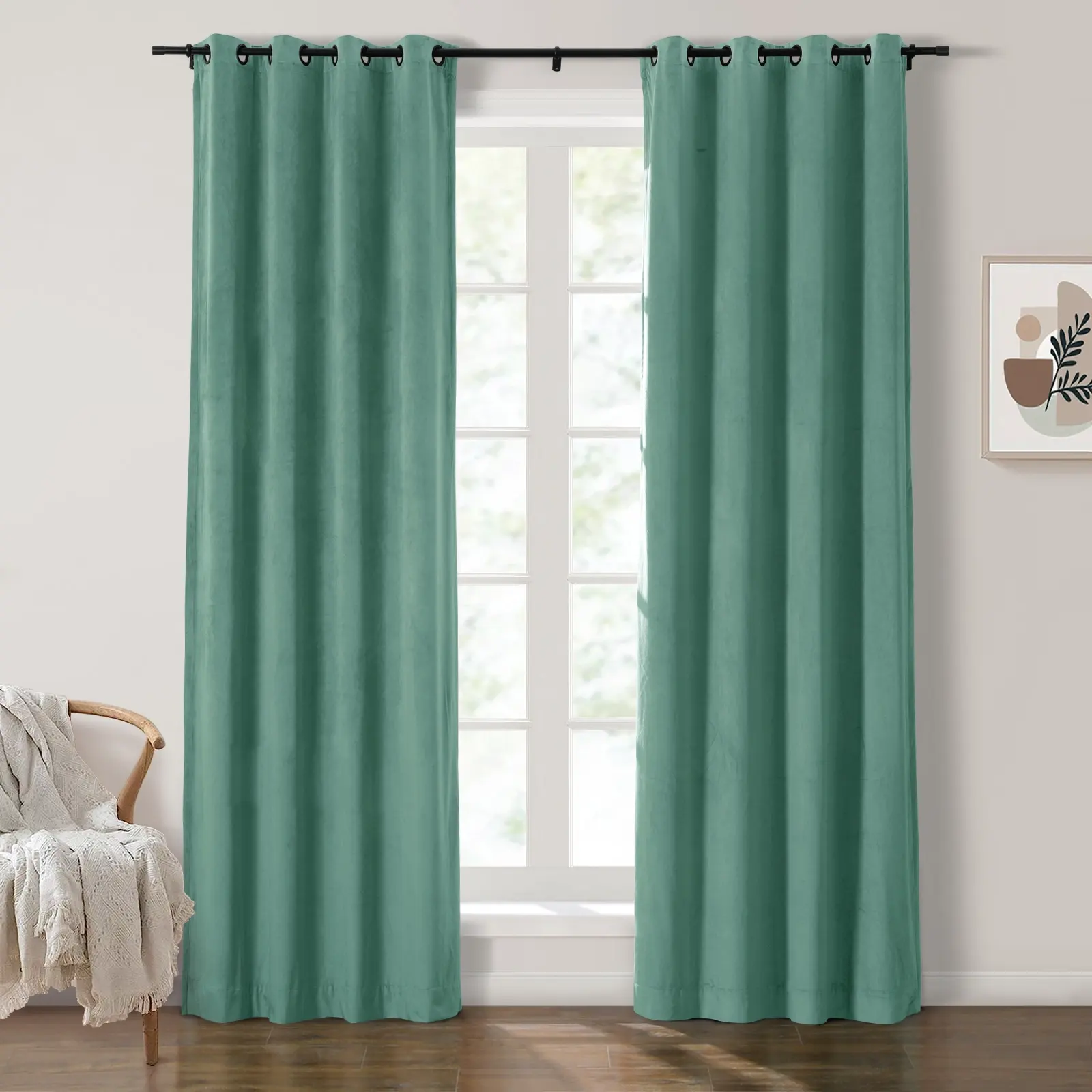 Maillard Velvet Curtains & Drapes Grommet - Image 70