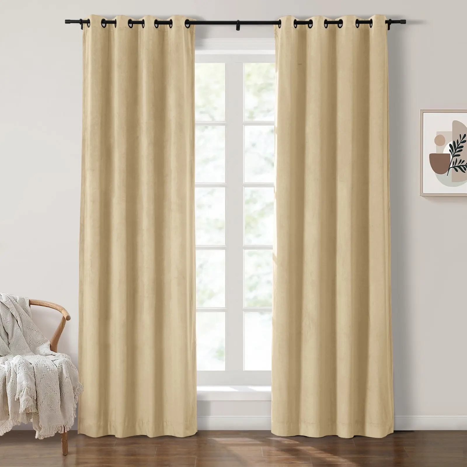 Maillard Velvet Curtains & Drapes Grommet - Image 72