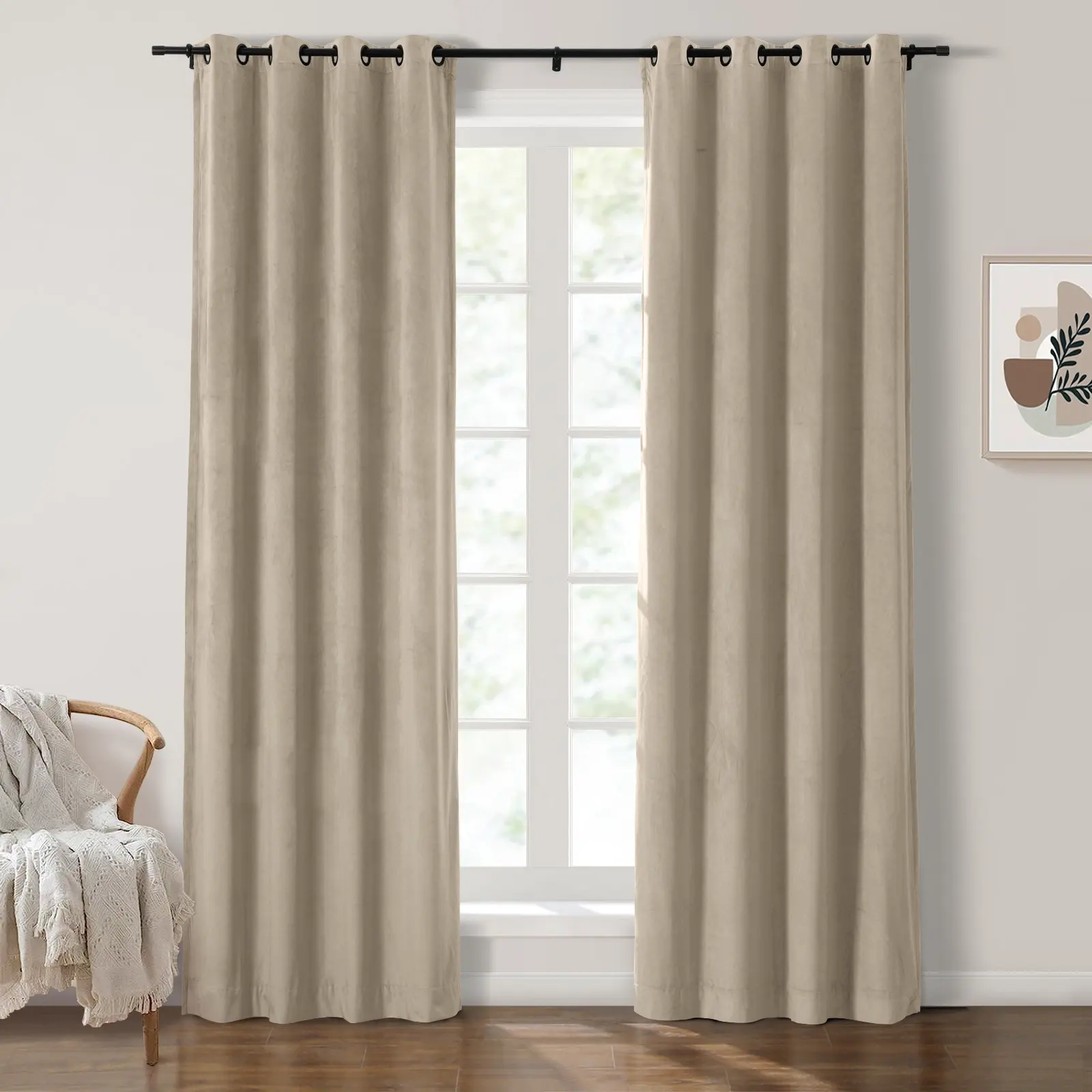 Maillard Velvet Curtains & Drapes Grommet - Image 75