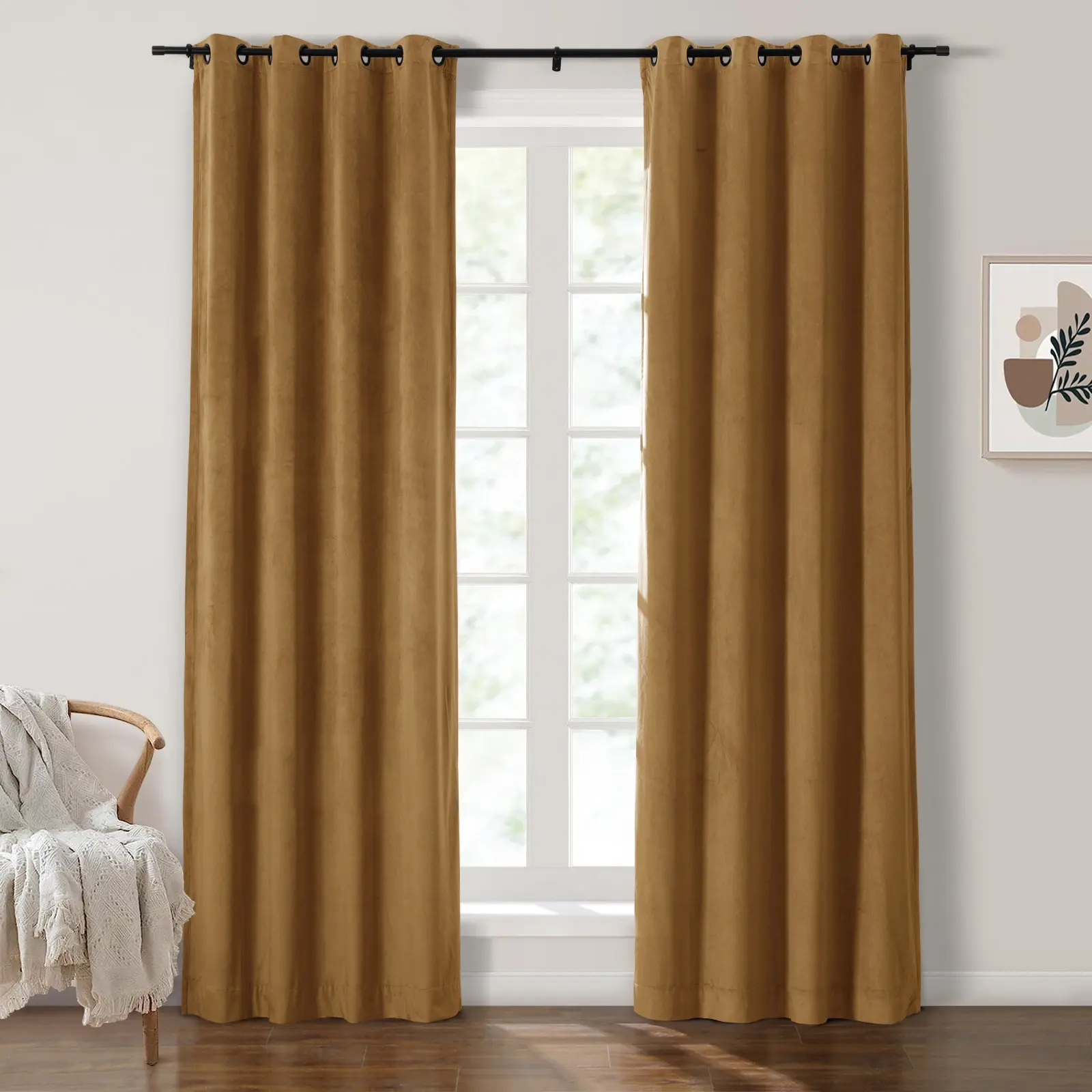 Maillard Velvet Curtains & Drapes Grommet - Image 76