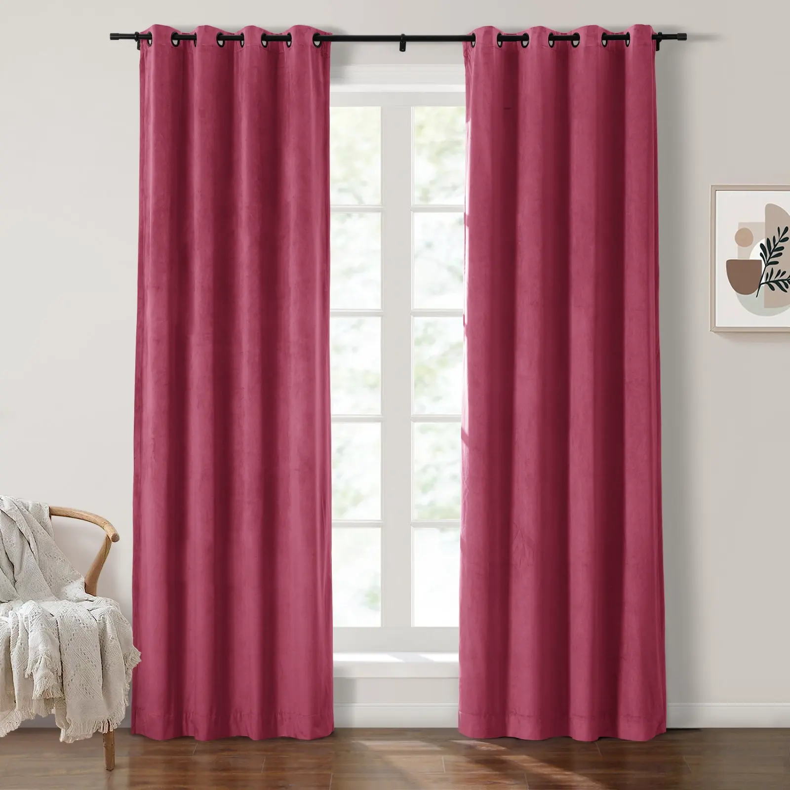 Maillard Velvet Curtains & Drapes Grommet - Image 85