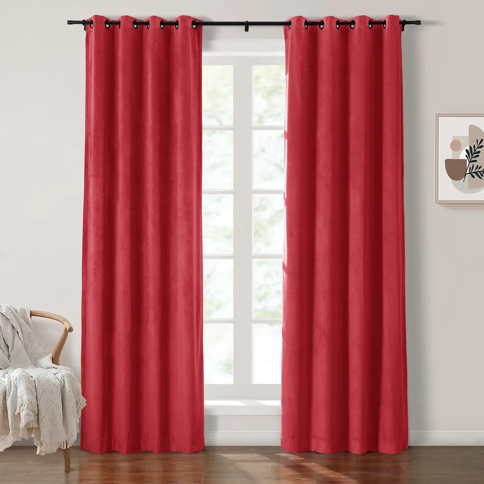 Maillard Velvet Curtains & Drapes Grommet - Image 86
