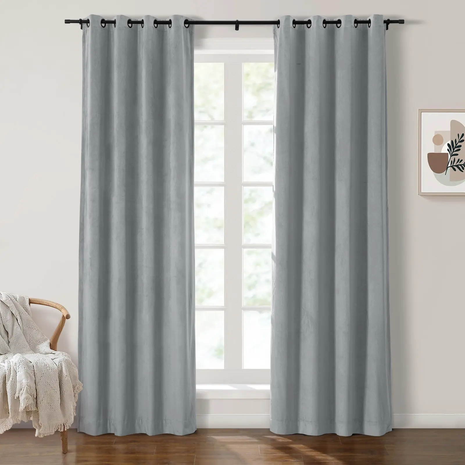 Maillard Velvet Curtains & Drapes Grommet - Image 92