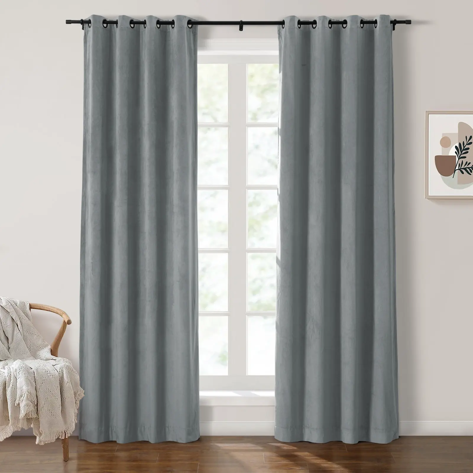 Maillard Velvet Curtains & Drapes Grommet - Image 93