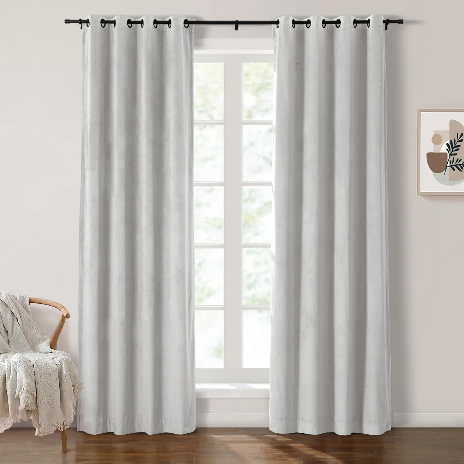Maillard Velvet Curtains & Drapes Grommet - Image 94