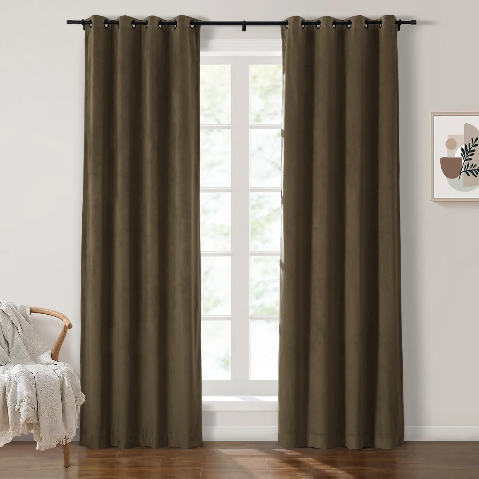 Maillard Velvet Curtains & Drapes Grommet - Image 95