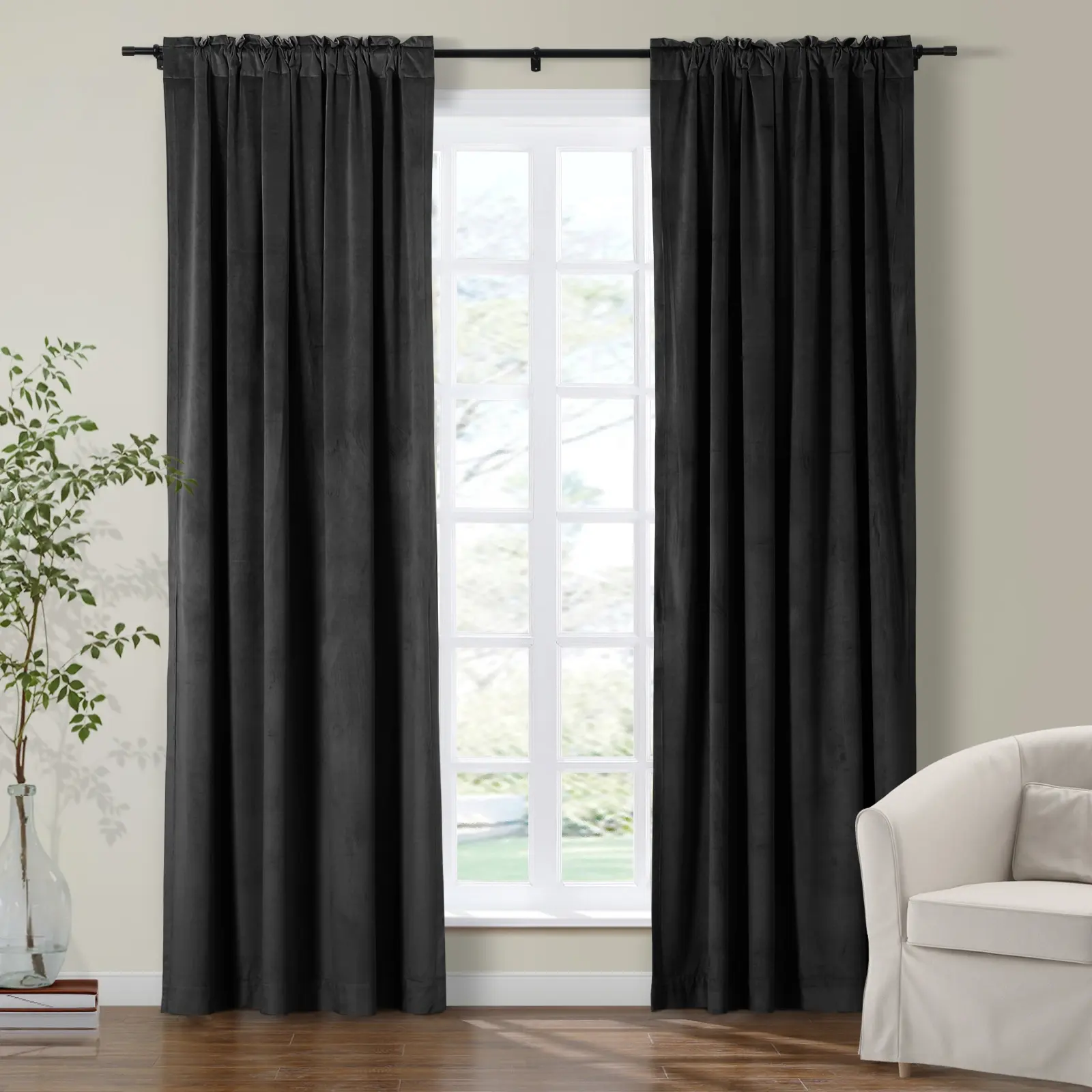 Maillard Velvet Curtains & Drapes Soft Top - Image 100