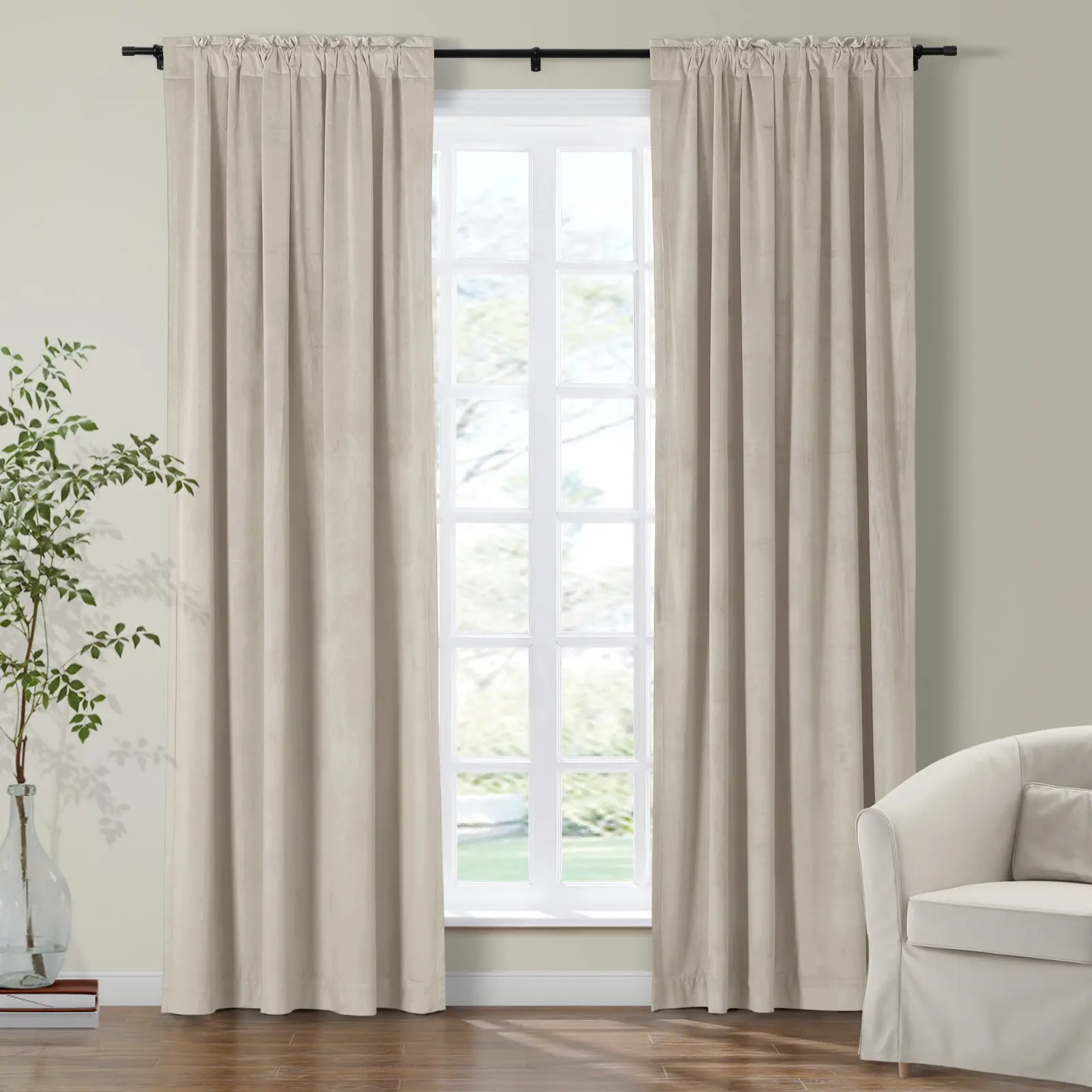 Maillard Velvet Curtains & Drapes Soft Top - Image 65