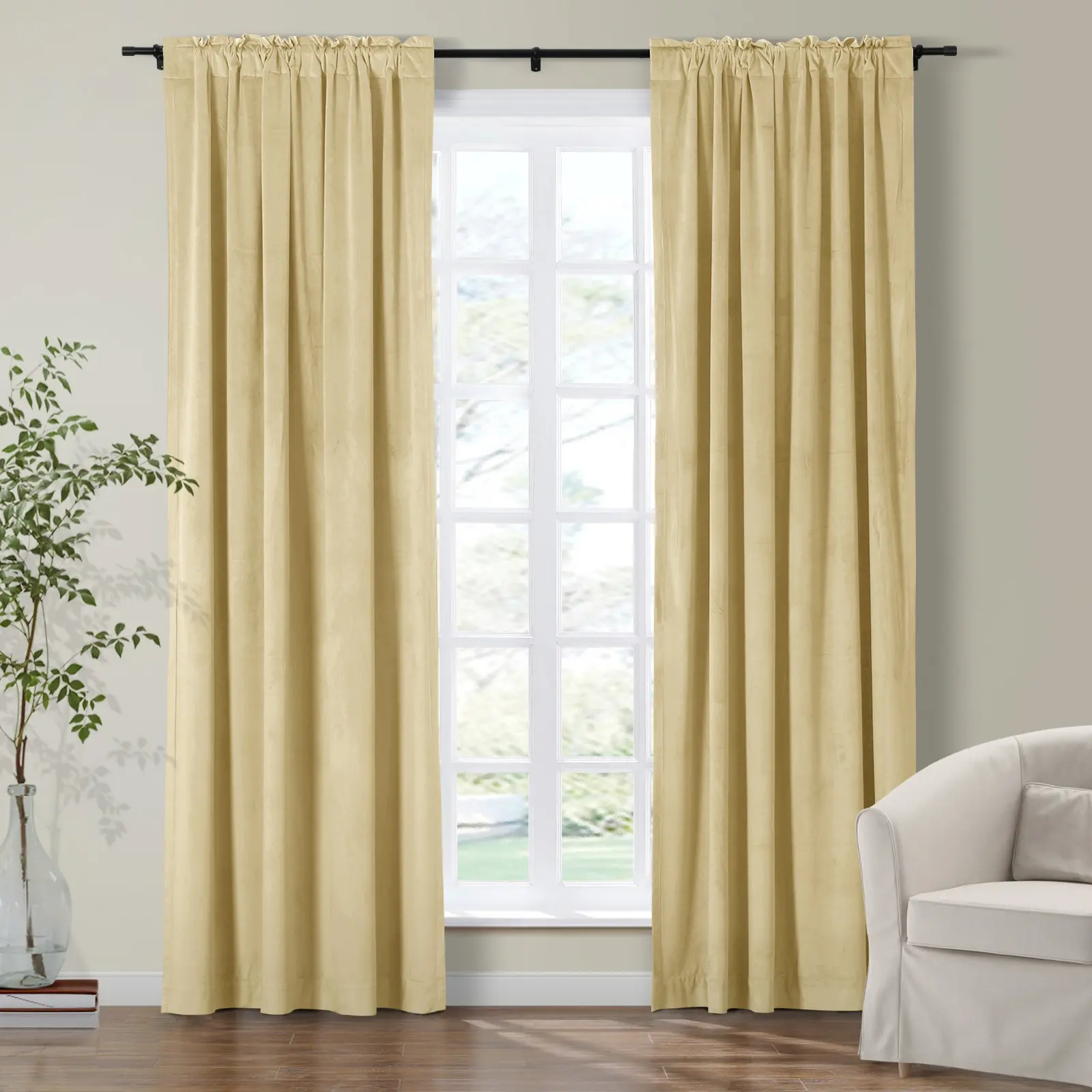 Maillard Velvet Curtains & Drapes Soft Top - Image 66