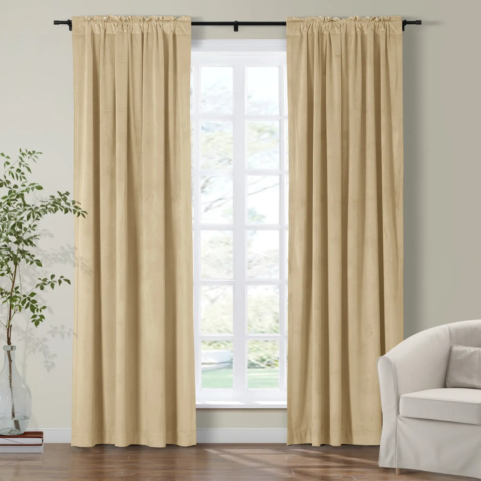 Maillard Velvet Curtains & Drapes Soft Top - Image 67