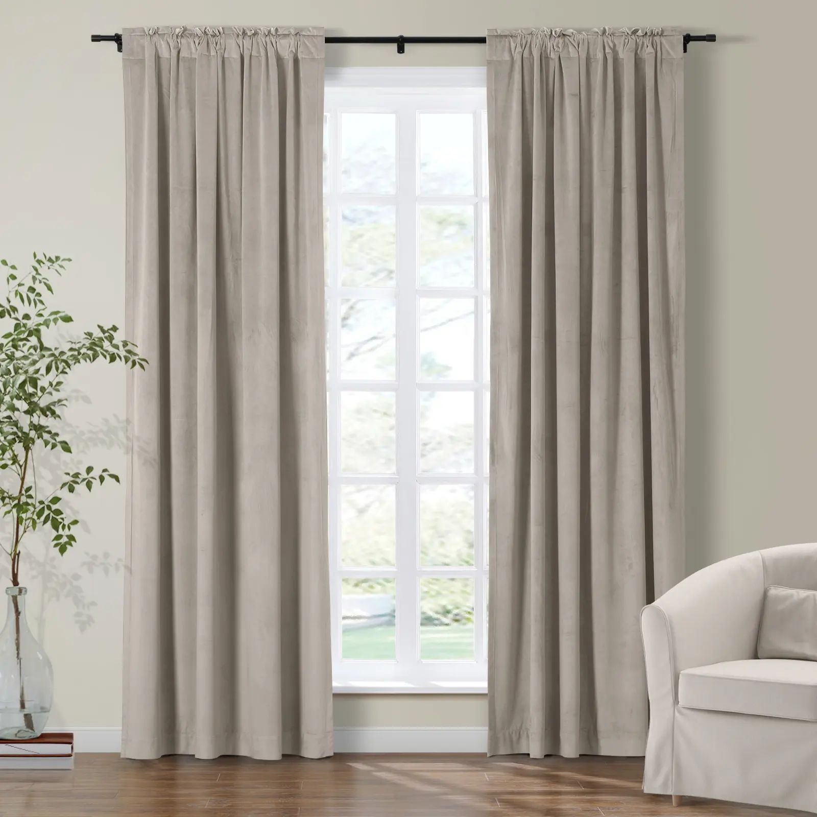 Maillard Velvet Curtains & Drapes Soft Top - Image 68