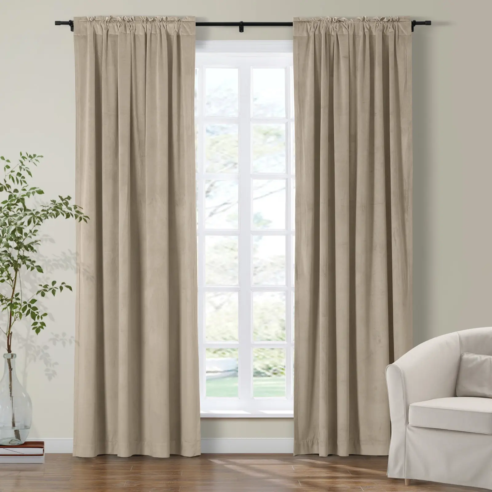 Maillard Velvet Curtains & Drapes Soft Top - Image 69